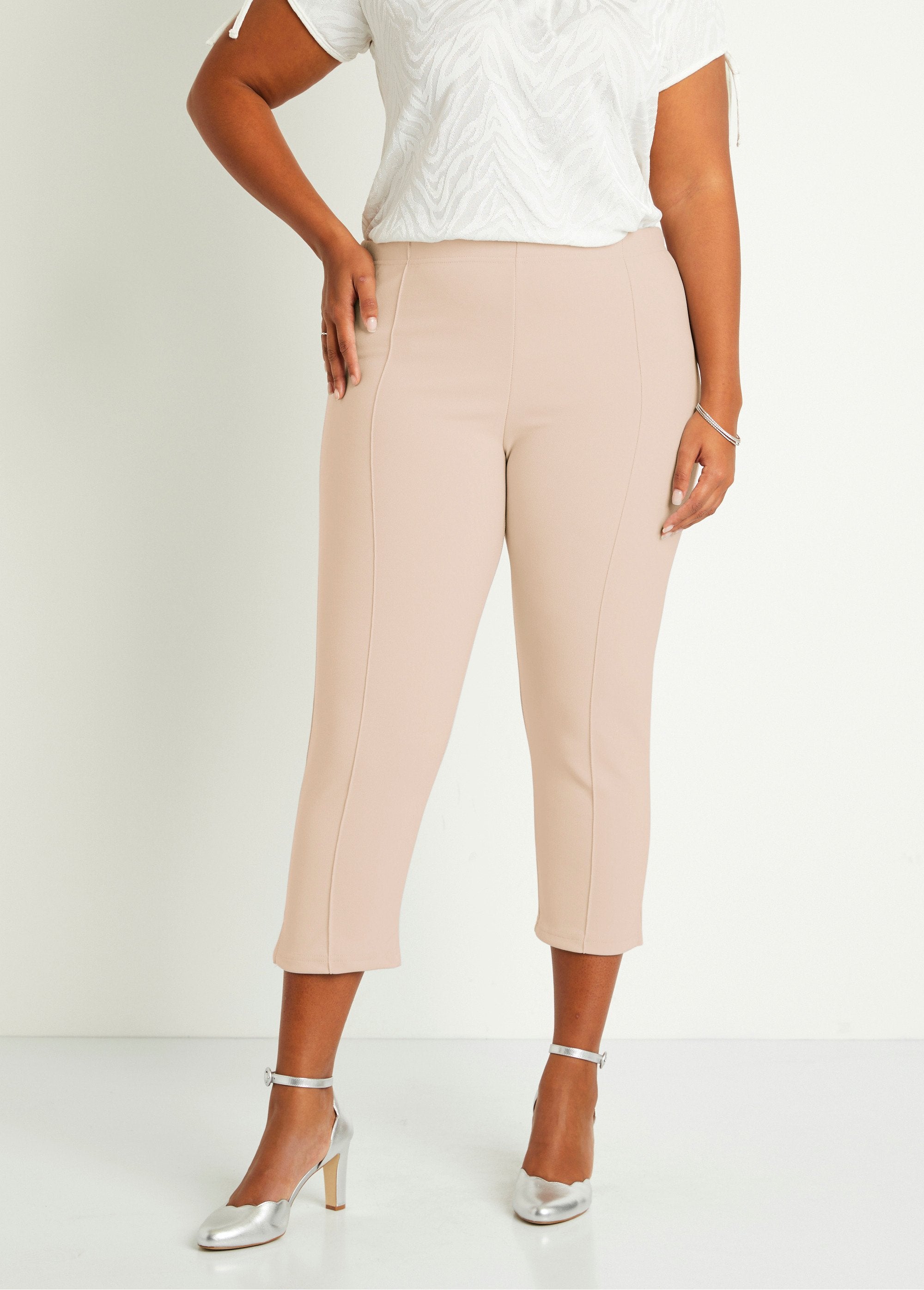 Pantaloni_con_elastico_in_vita_a_coste_Beige_FA1_curvy