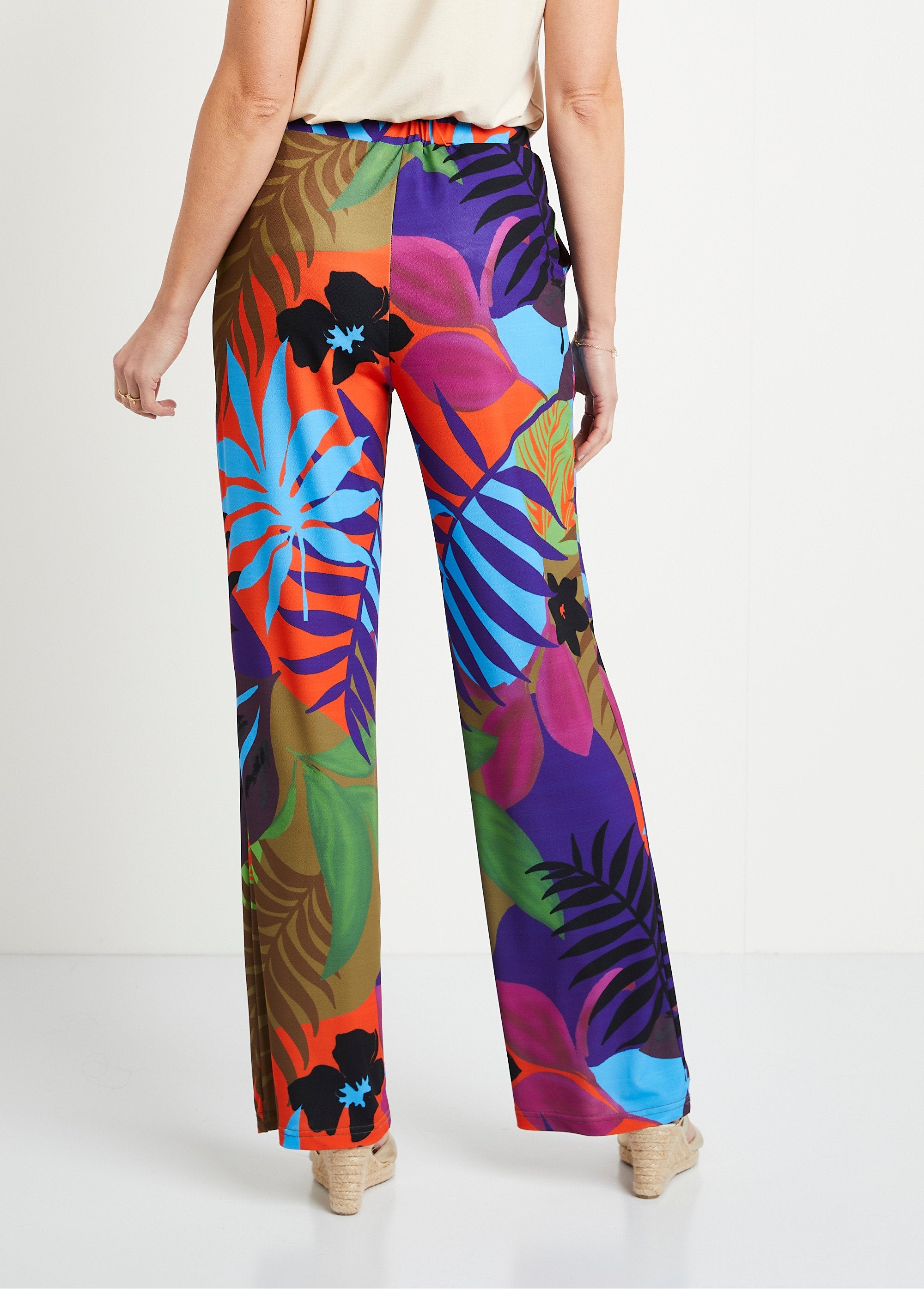 Pantaloni_aderenti_con_elastico_stampato_in_vita_Multicolore_DO1_slim