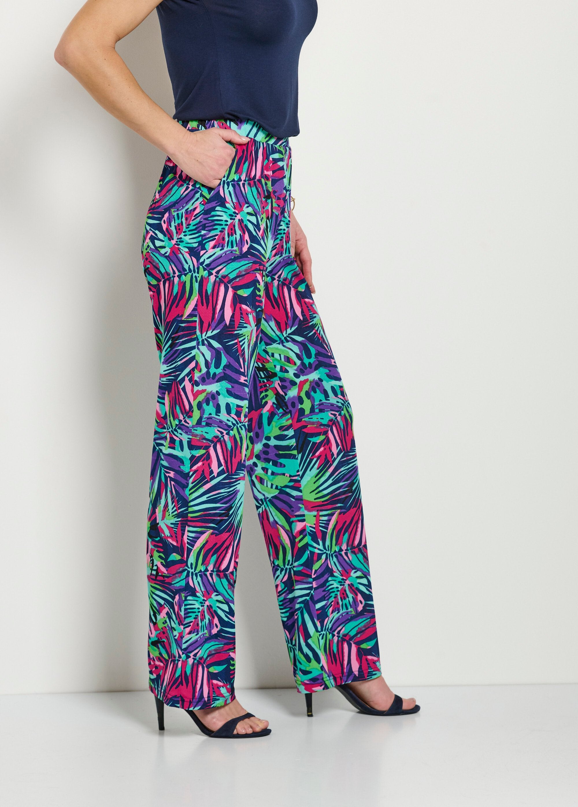 Pantaloni_aderenti_con_elastico_stampato_in_vita_Multicolore_DR1_slim