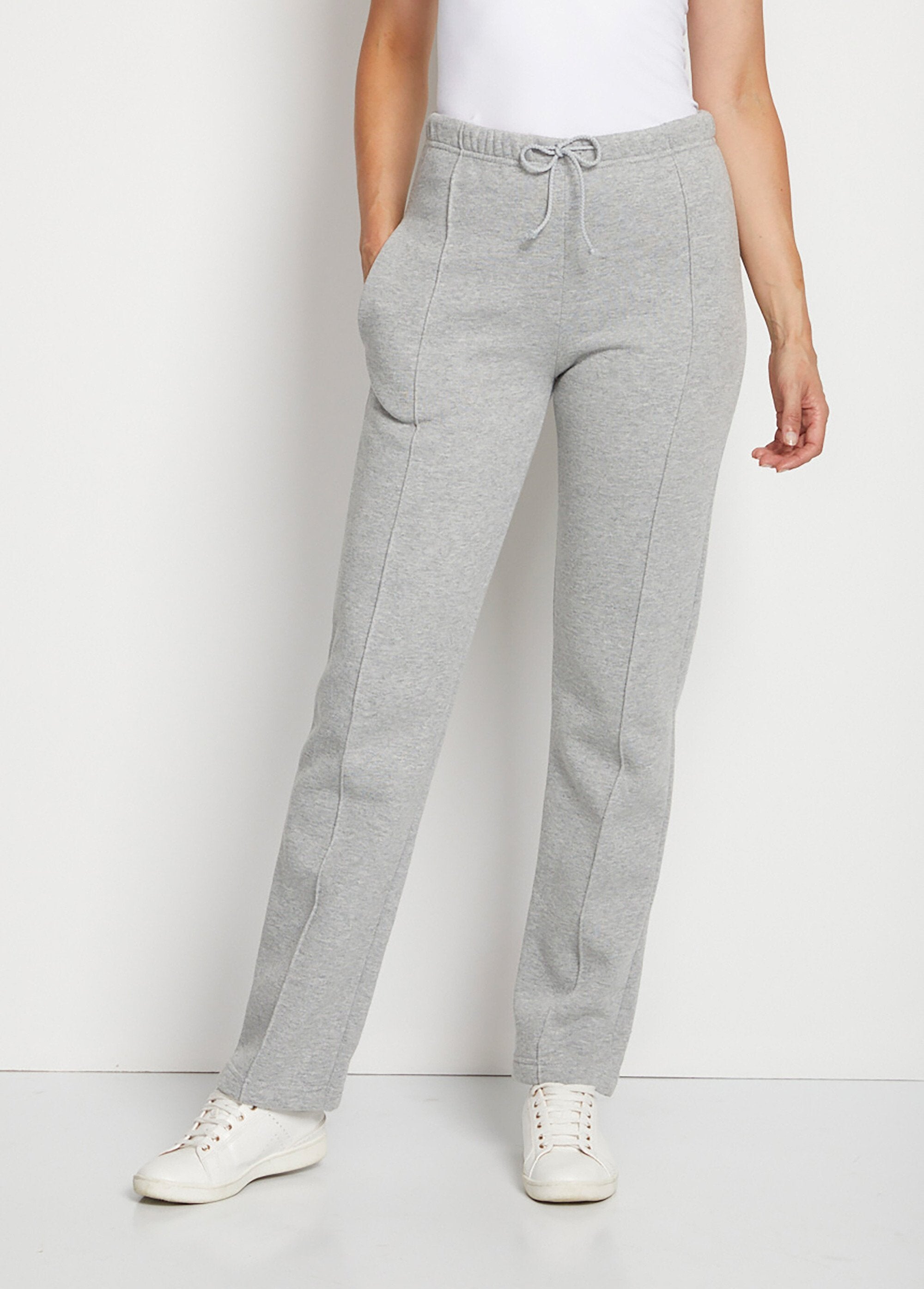 Pantaloni_lounge_con_elastico_in_vita_in_pile_Grigio_chiaro_FA1_slim