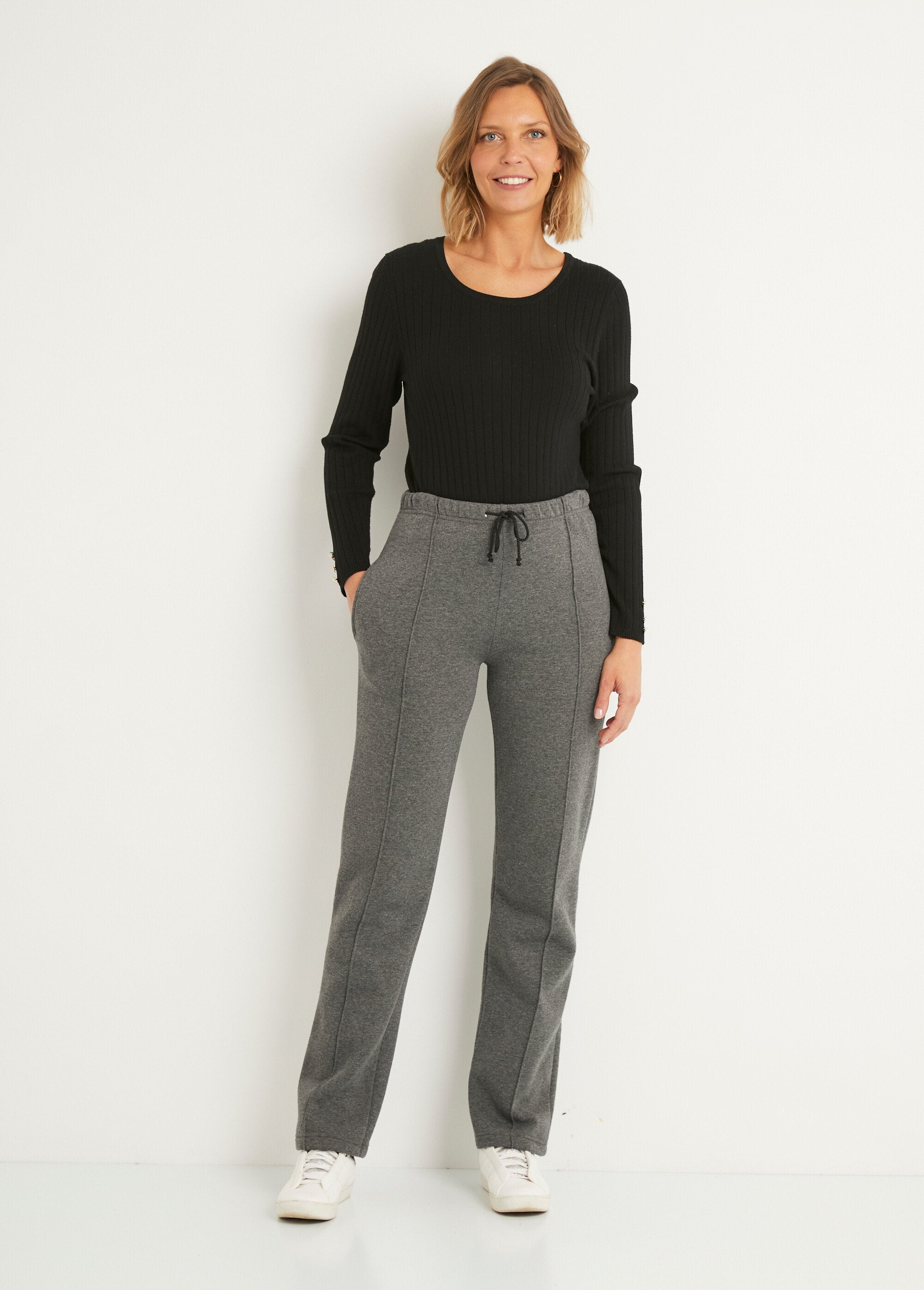 Pantaloni_lounge_con_elastico_in_vita_in_pile_Grigio_Antracite_SF1_slim