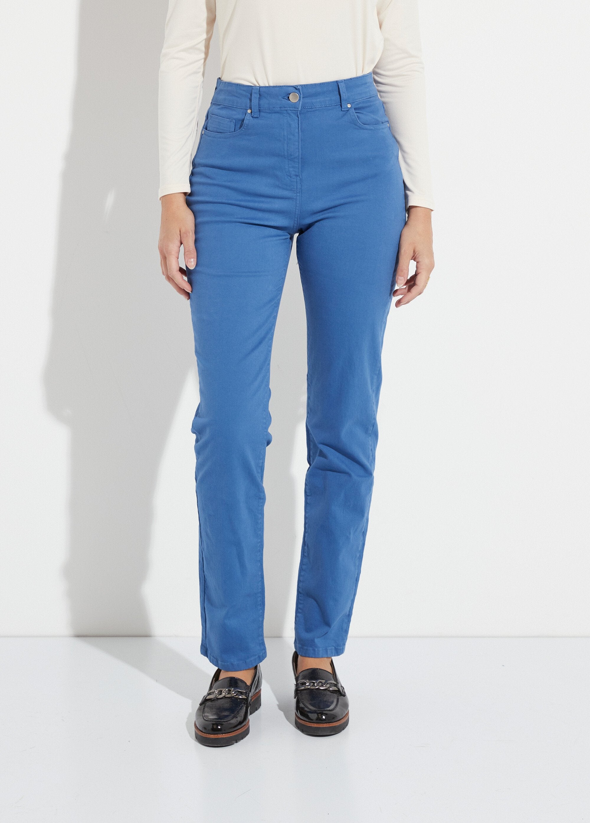 Pantaloni_5_tasche_a_gamba_dritta_in_cotone_elasticizzato_Bleu_FA1_slim