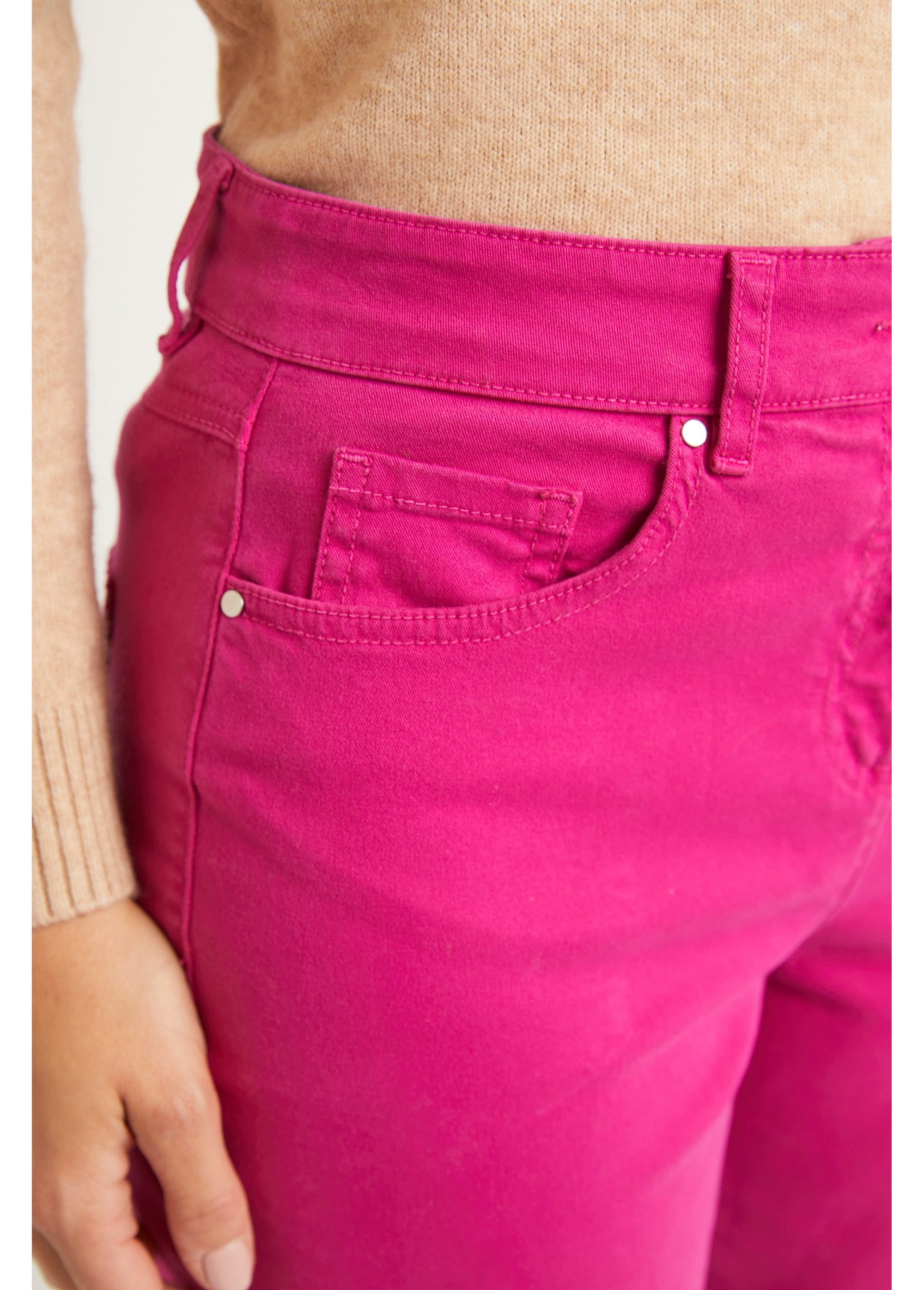 Pantaloni_5_tasche_a_gamba_dritta_in_cotone_elasticizzato_Rose_magenta_DE1_slim