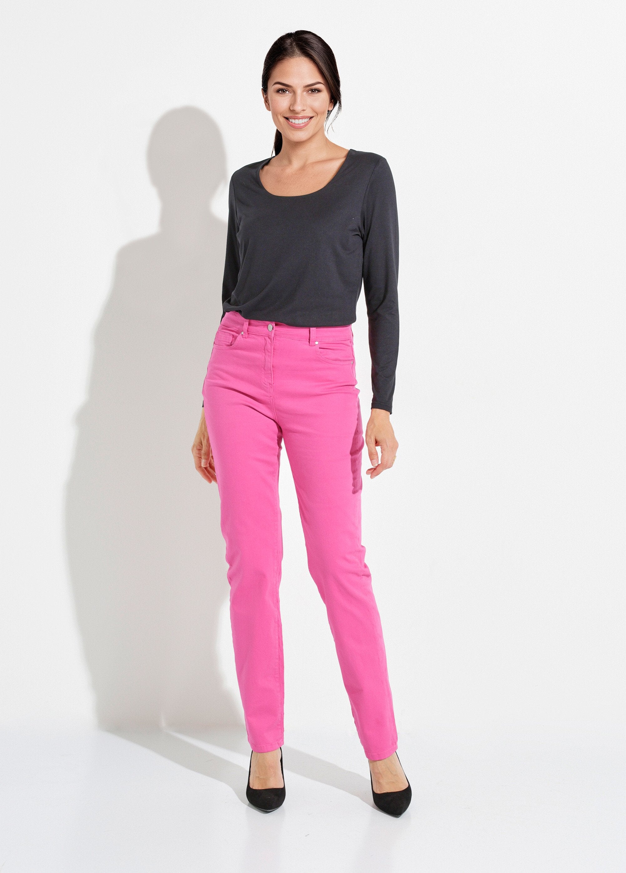 Pantaloni_5_tasche_a_gamba_dritta_in_cotone_elasticizzato_Rose_magenta_SF1_slim