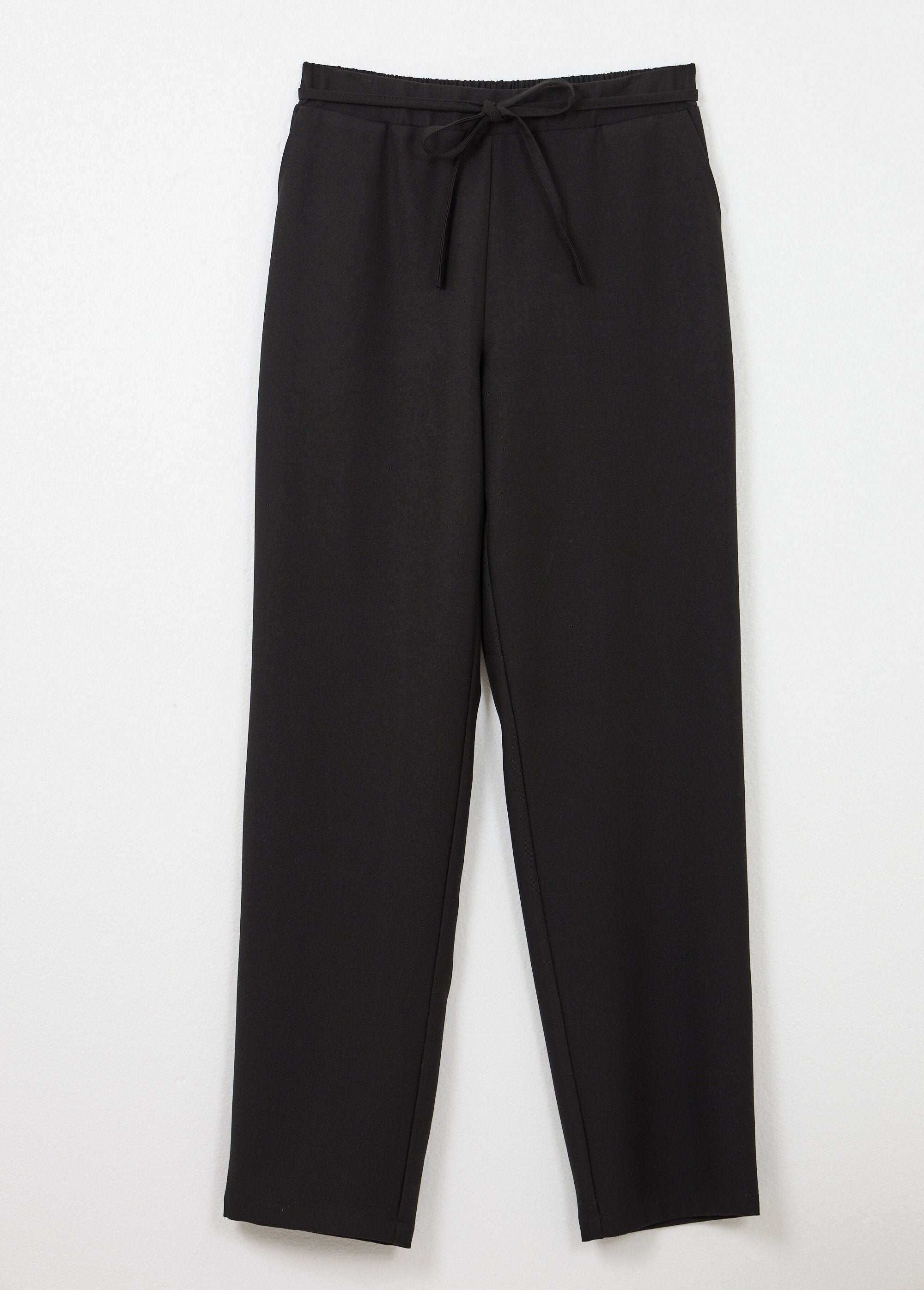 Pantaloni_a_gamba_dritta_con_elastico_a_3/4_in_vita_Noir_AP1_slim