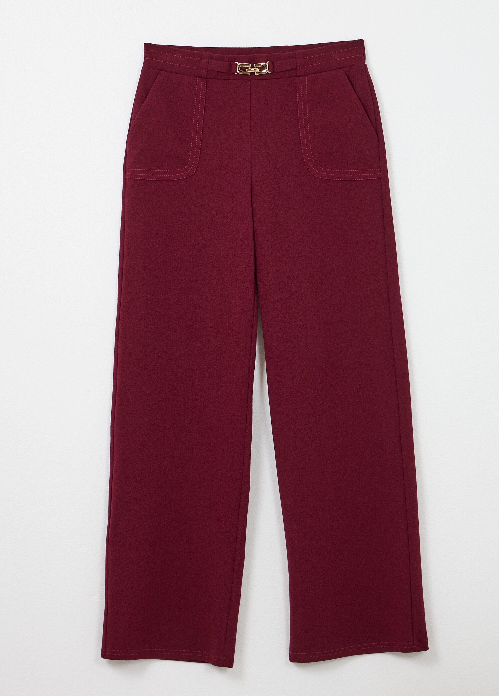Pantaloni_a_gamba_dritta_con_elastico_in_vita_e_cintura_gioiello_Bordeaux_AP1_slim