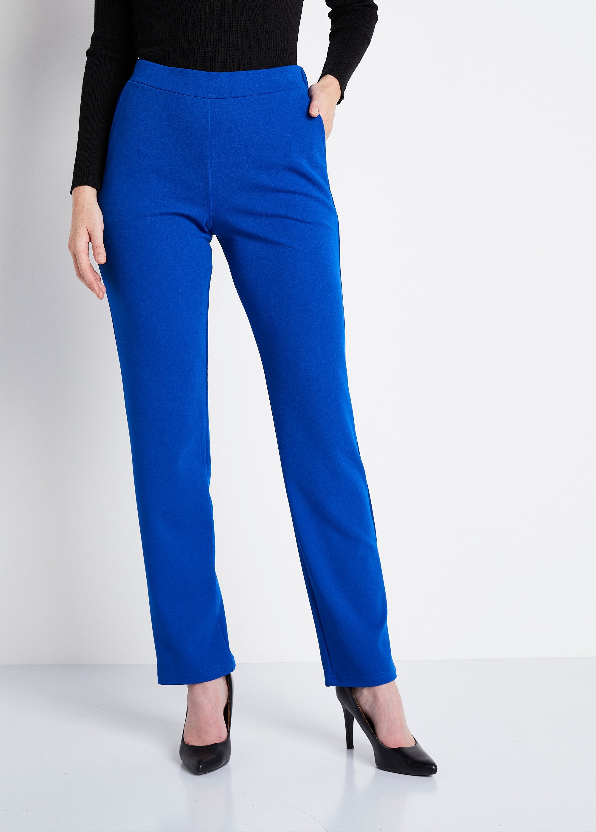 Pantaloni_a_gamba_dritta_con_elastico_in_vita_in_maglia_crepe_Blu_duro_FA1_slim