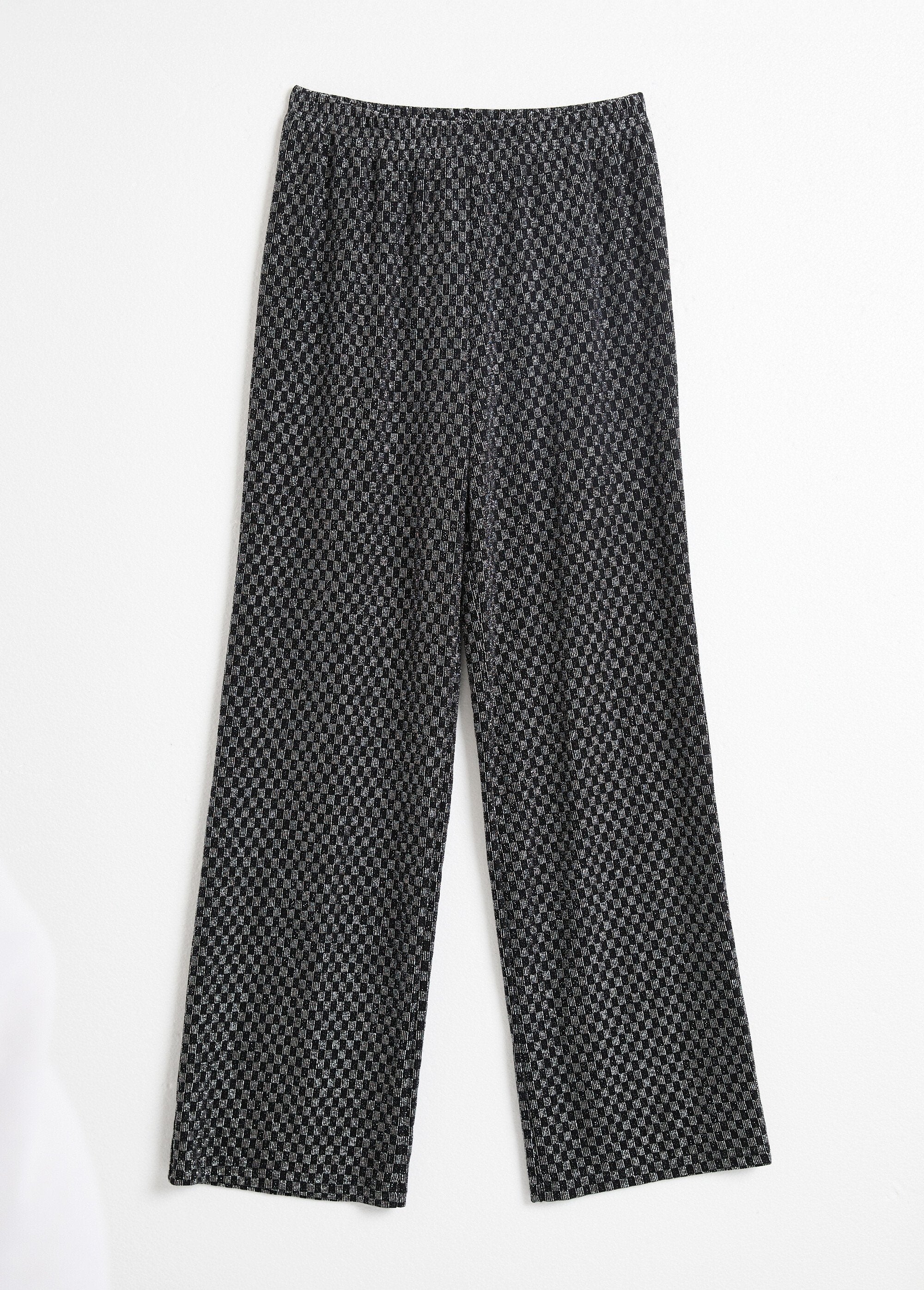 Pantaloni_a_gamba_dritta_con_elastico_in_vita_in_rete_di_paillettes_Noir_et_argent_AP1_slim