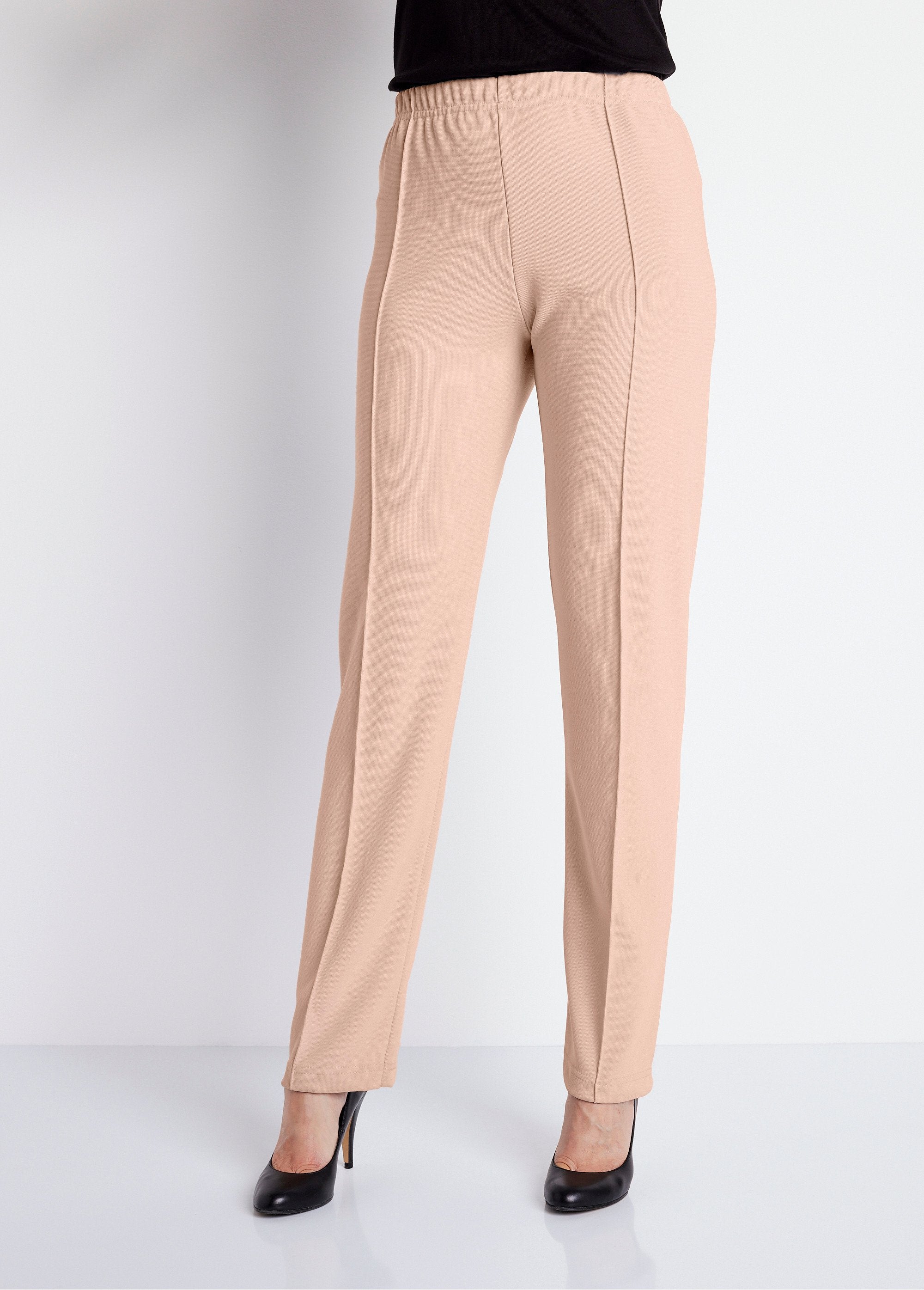 Pantaloni_a_gamba_dritta_con_vita_elasticizzata_in_maglia_a_costine_Beige_FA1_slim