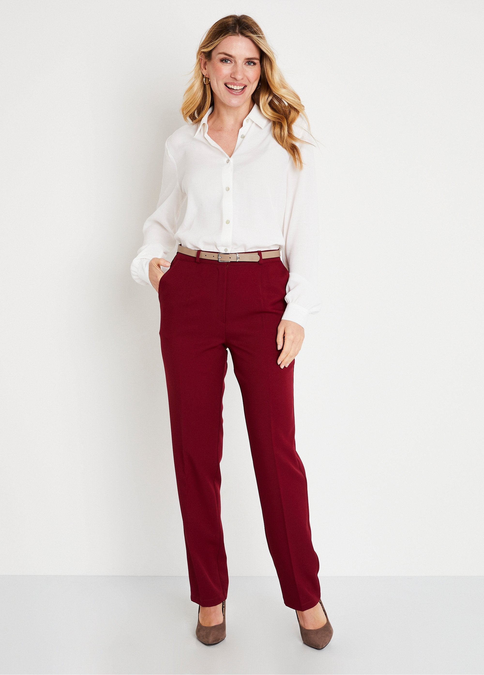 Pantaloni_tinta_unita_a_gamba_dritta_con_vita_semi-elasticizzata_Bordeaux_SF1_slim