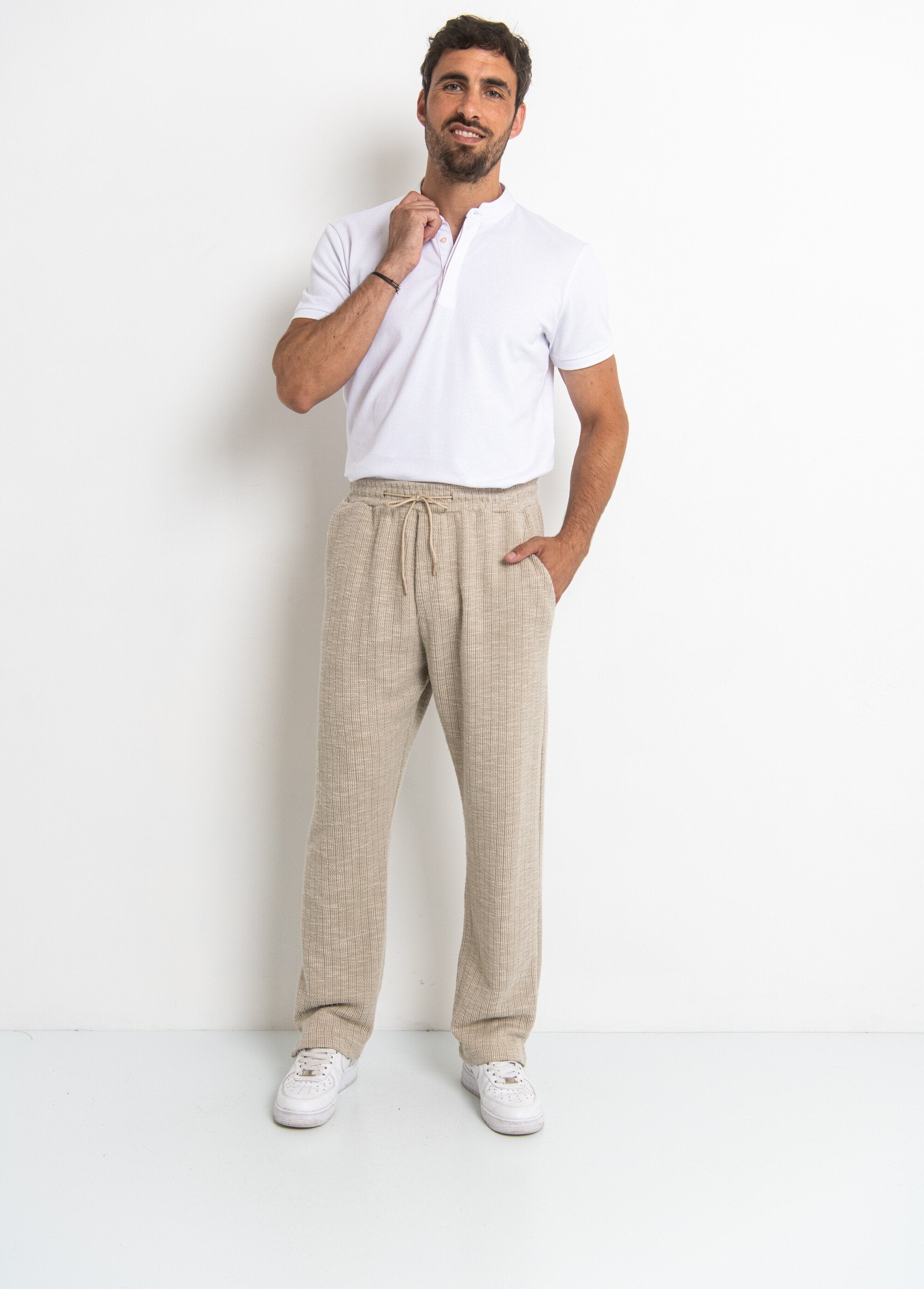 Pantaloni_in_maglia_con_laccetto_in_vita_Beige_SF1_slim