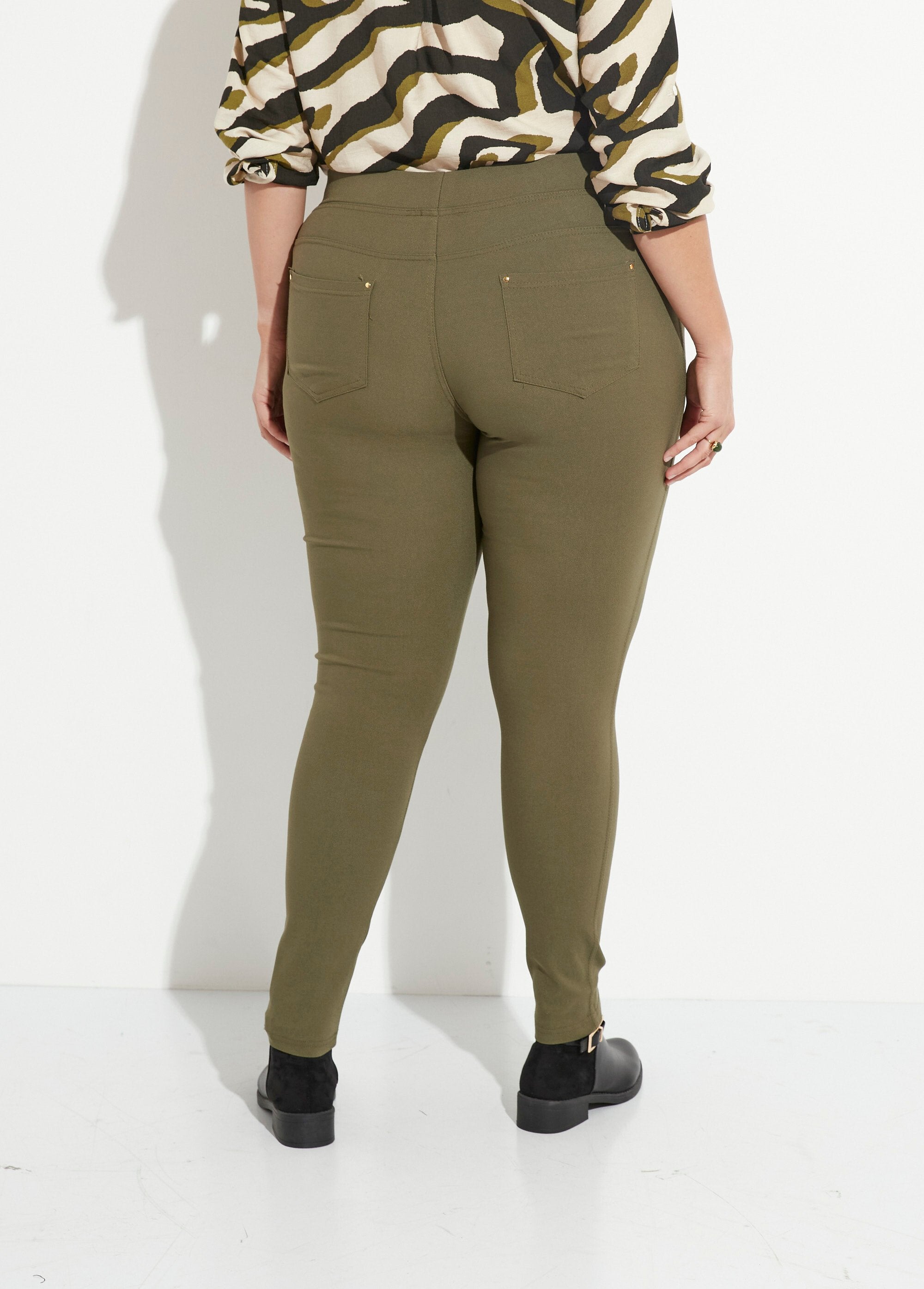 Pantaloni_stretch_con_elastico_in_vita_Kaki_DO1_curvy