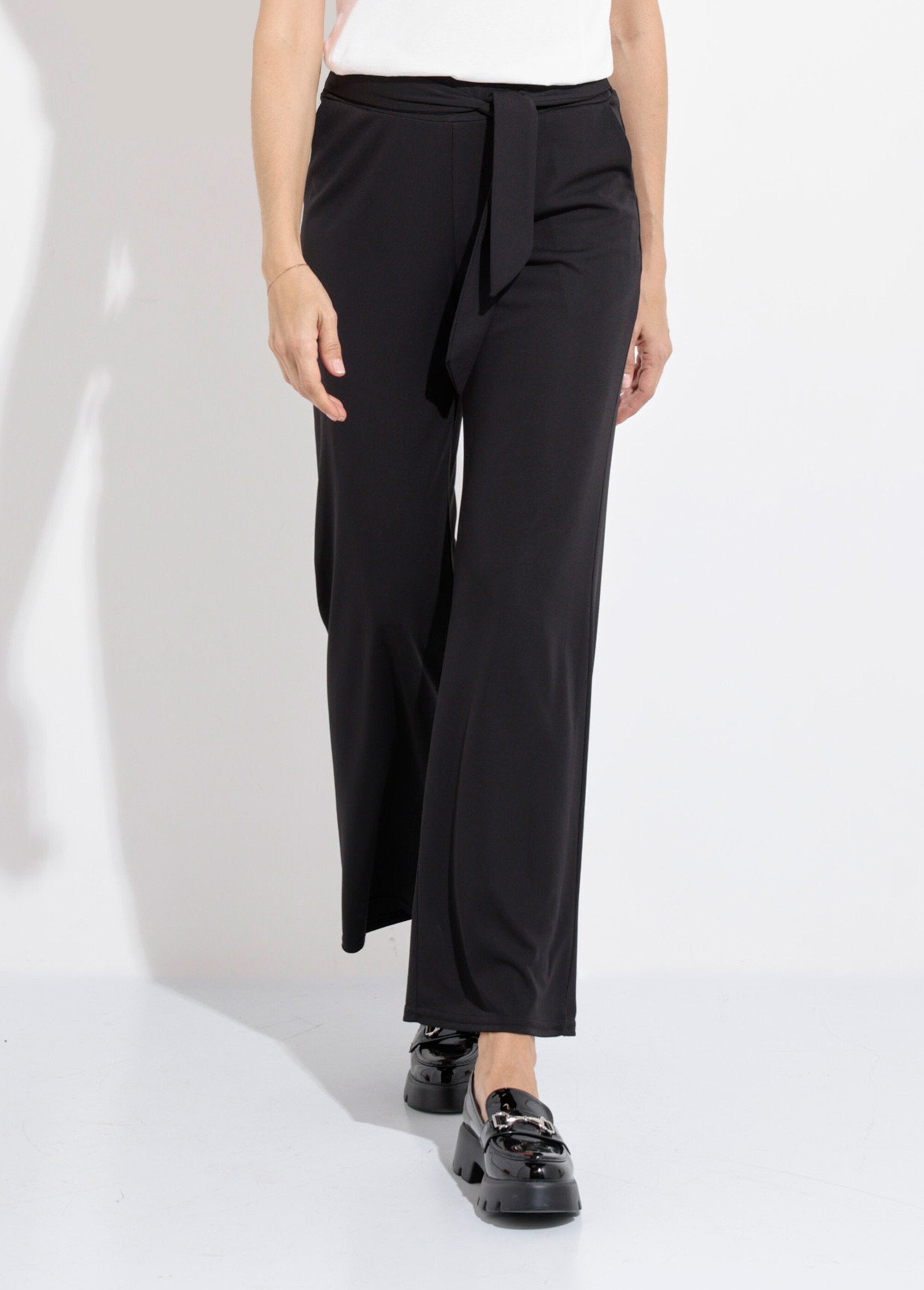 Pantaloni_fluidi_elasticizzati_con_cintura_in_vita_Noir_FA1_slim