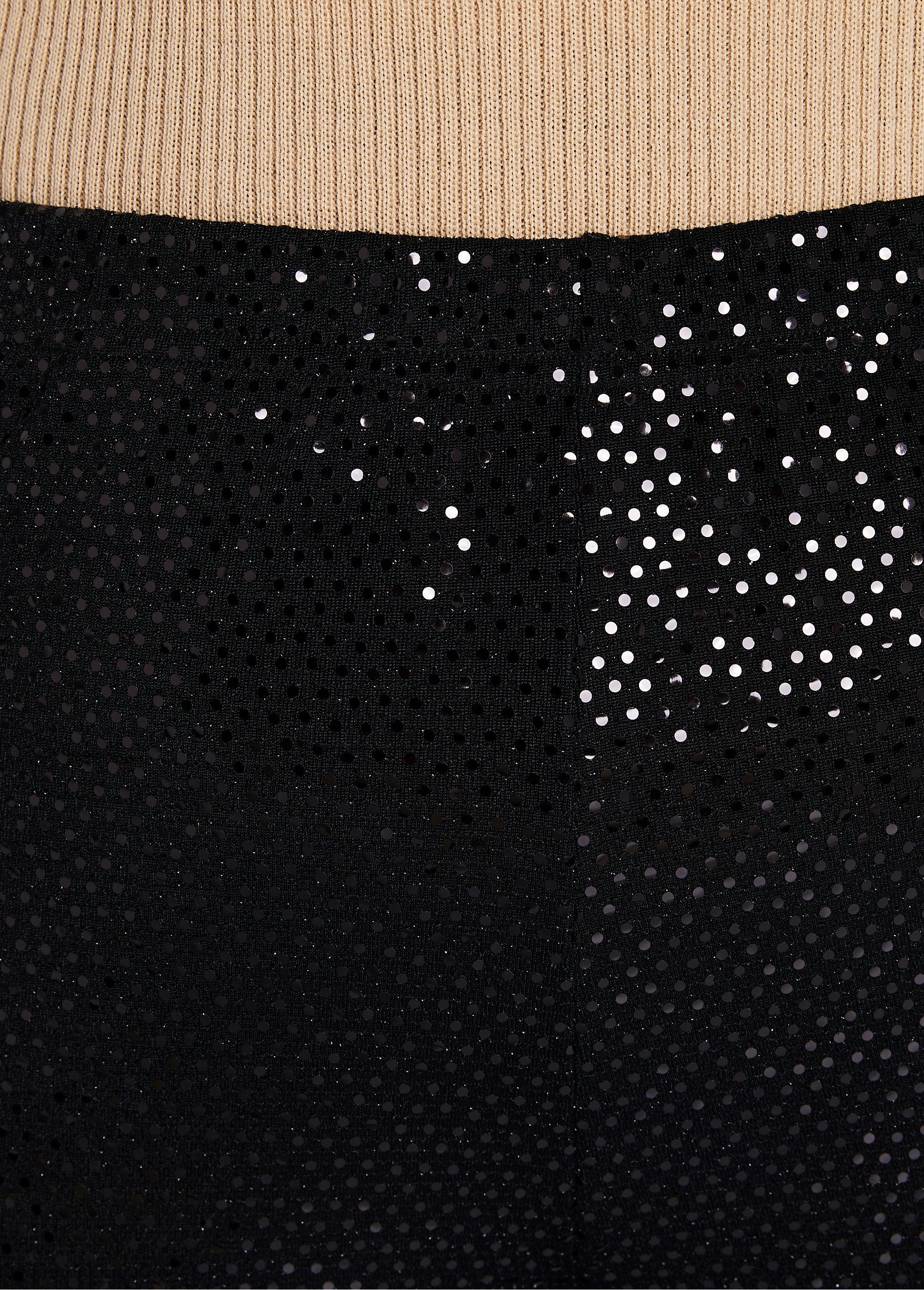 Pantaloni_a_gamba_larga_con_elastico_in_vita_in_rete_di_paillettes_NERO_DE1_curvy