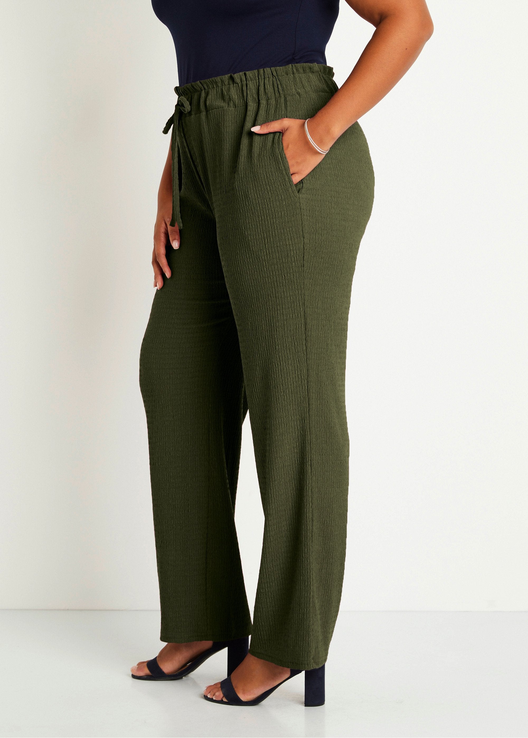 Pantaloni_a_gamba_larga_con_elastico_in_vita_in_maglia_Verde_lime_DR1_curvy