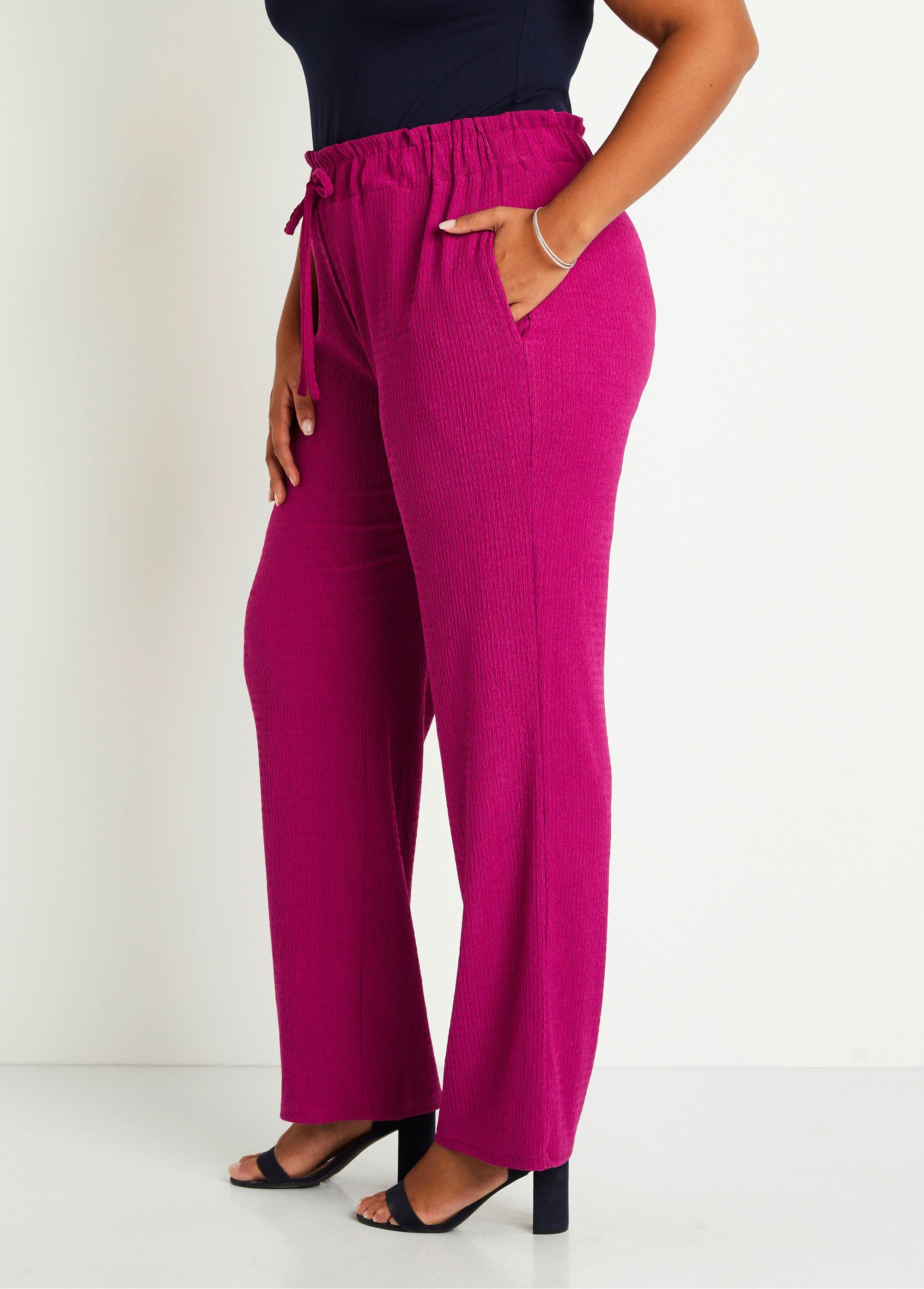 Pantaloni_a_gamba_larga_con_elastico_in_vita_in_maglia_Fucsia_DR1_curvy