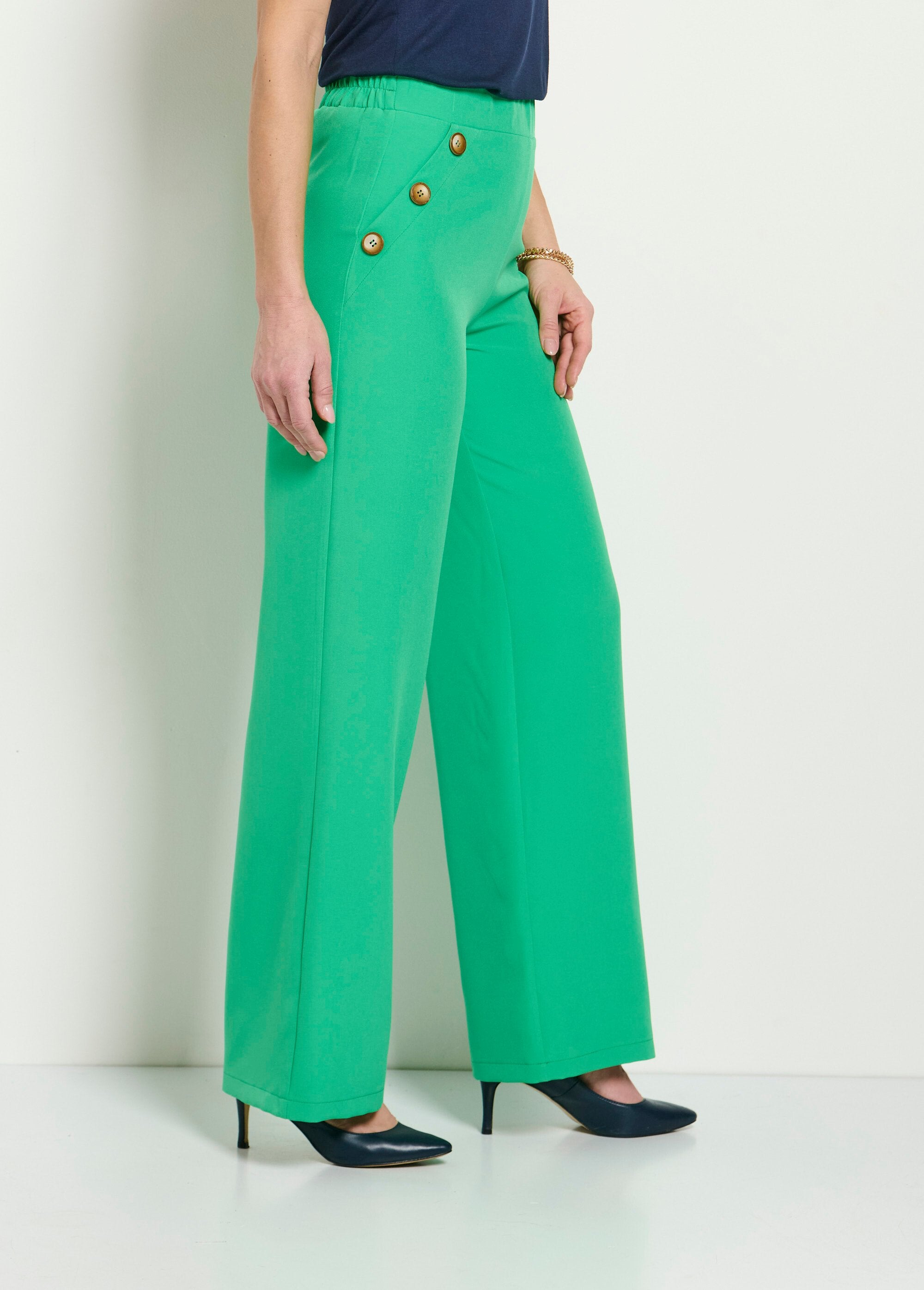 Pantaloni_tinta_unita_a_gamba_larga_con_vita_semi-elasticizzata_Vert_DR1_slim