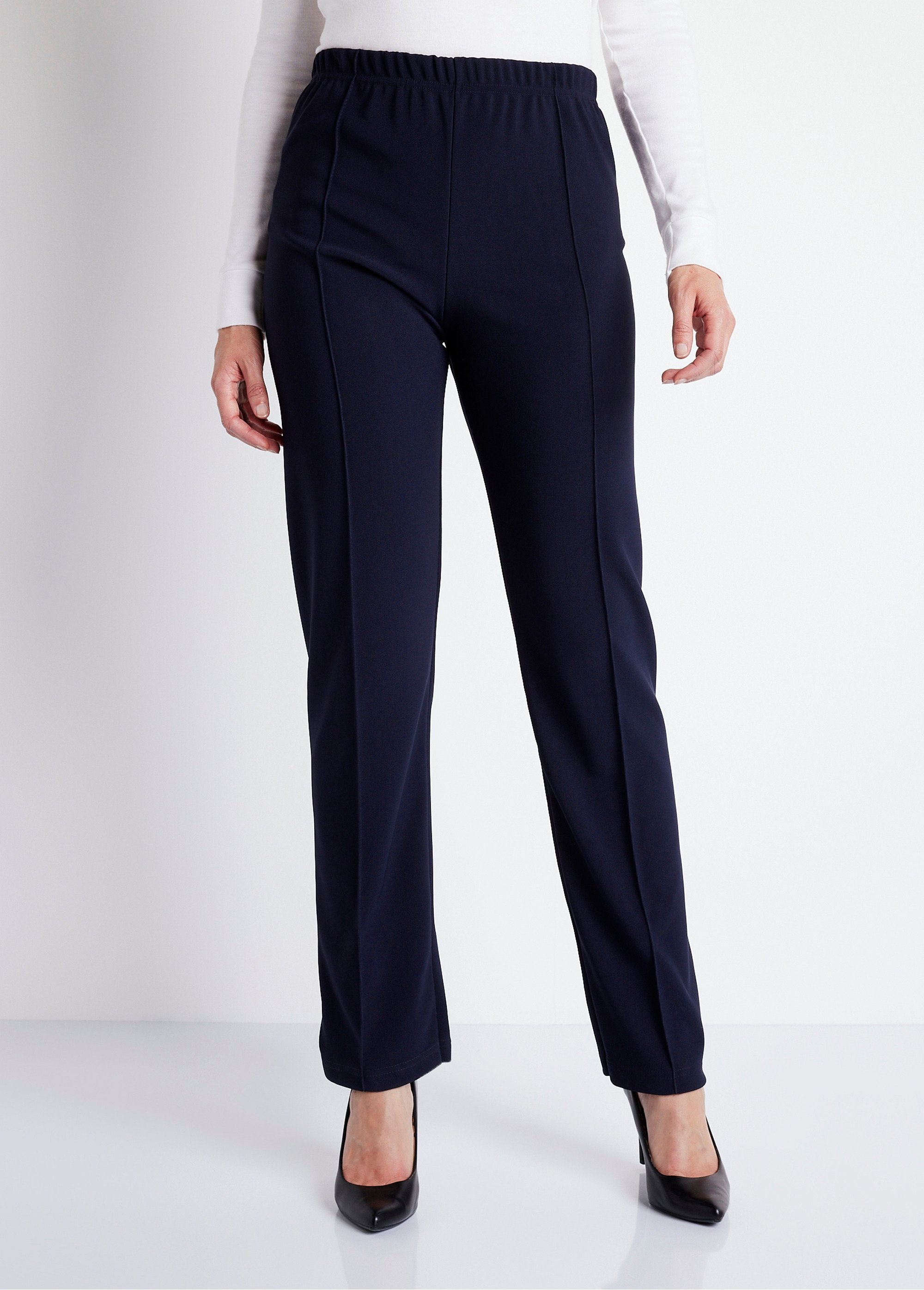 Pantaloni_a_gamba_dritta_con_vita_elasticizzata_in_maglia_a_costine_Marino_FA1_slim