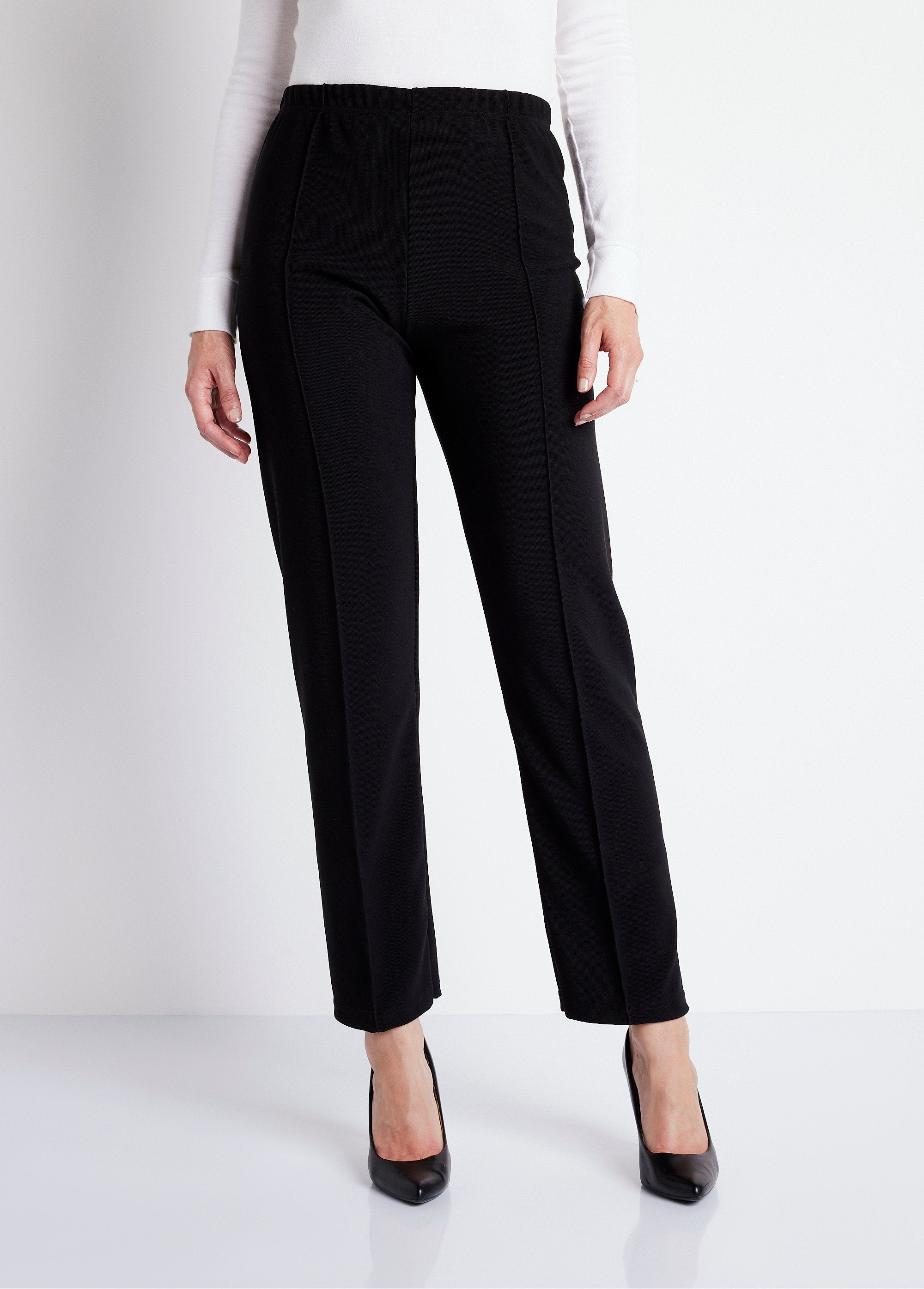 Pantaloni_a_gamba_dritta_con_vita_elasticizzata_in_maglia_a_costine_NERO_FA1_slim