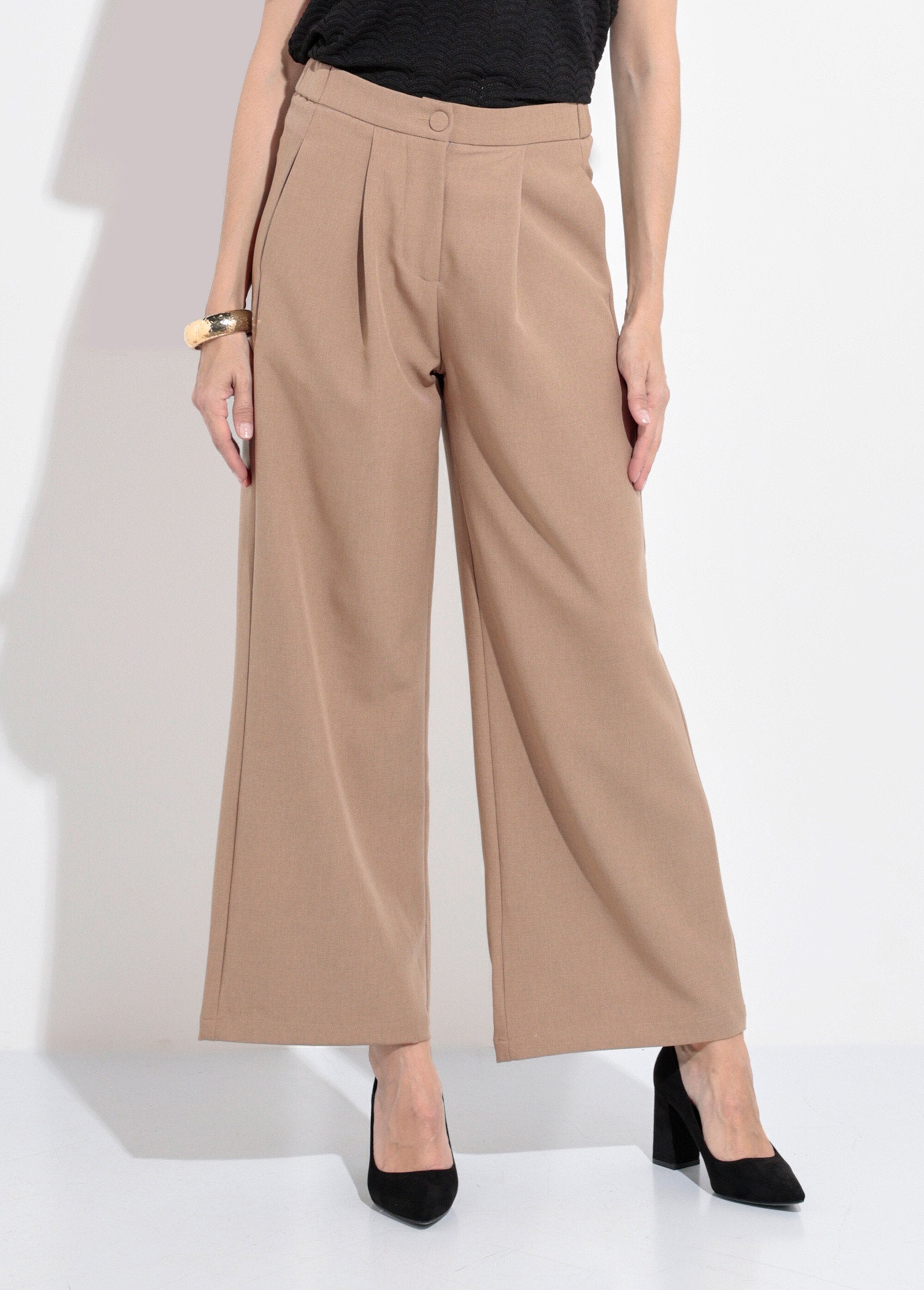 Pantaloni_sartoriali_elasticizzati_fluidi_Beige_FA1_slim