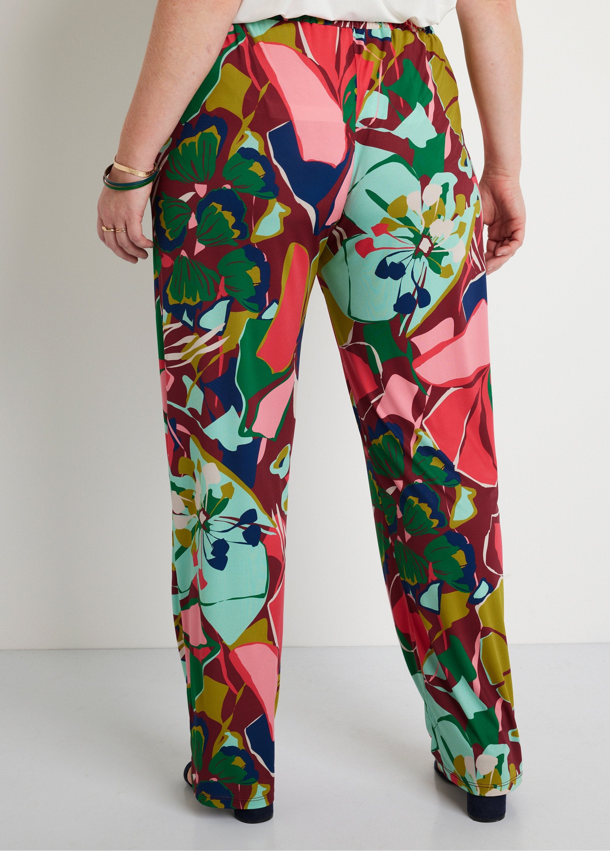 Pantaloni_a_gamba_larga_con_vita_semi-elasticizzata_Rosa_e_verde_DO1_curvy