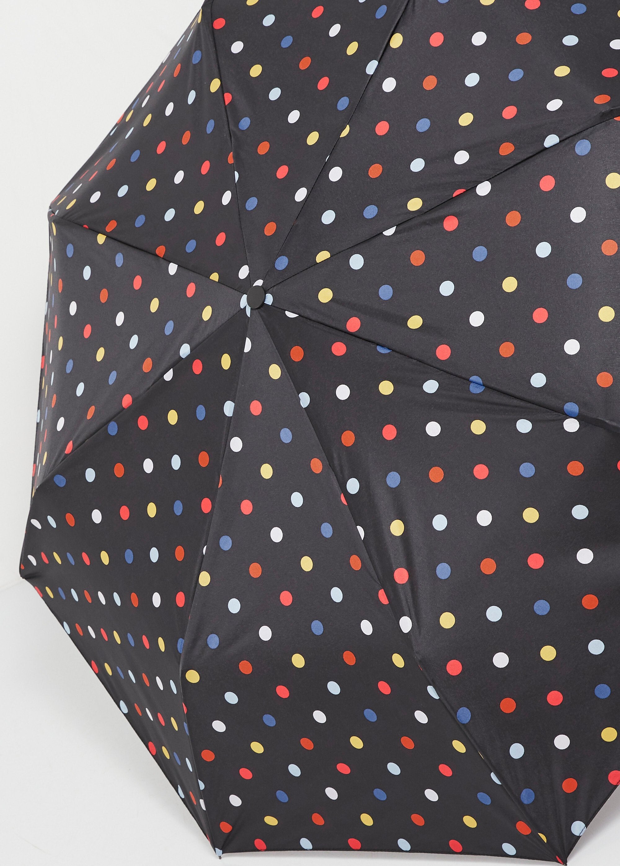Ombrello_pieghevole_automatico_fantasia_Noir_pois_multicolor_DE1_slim