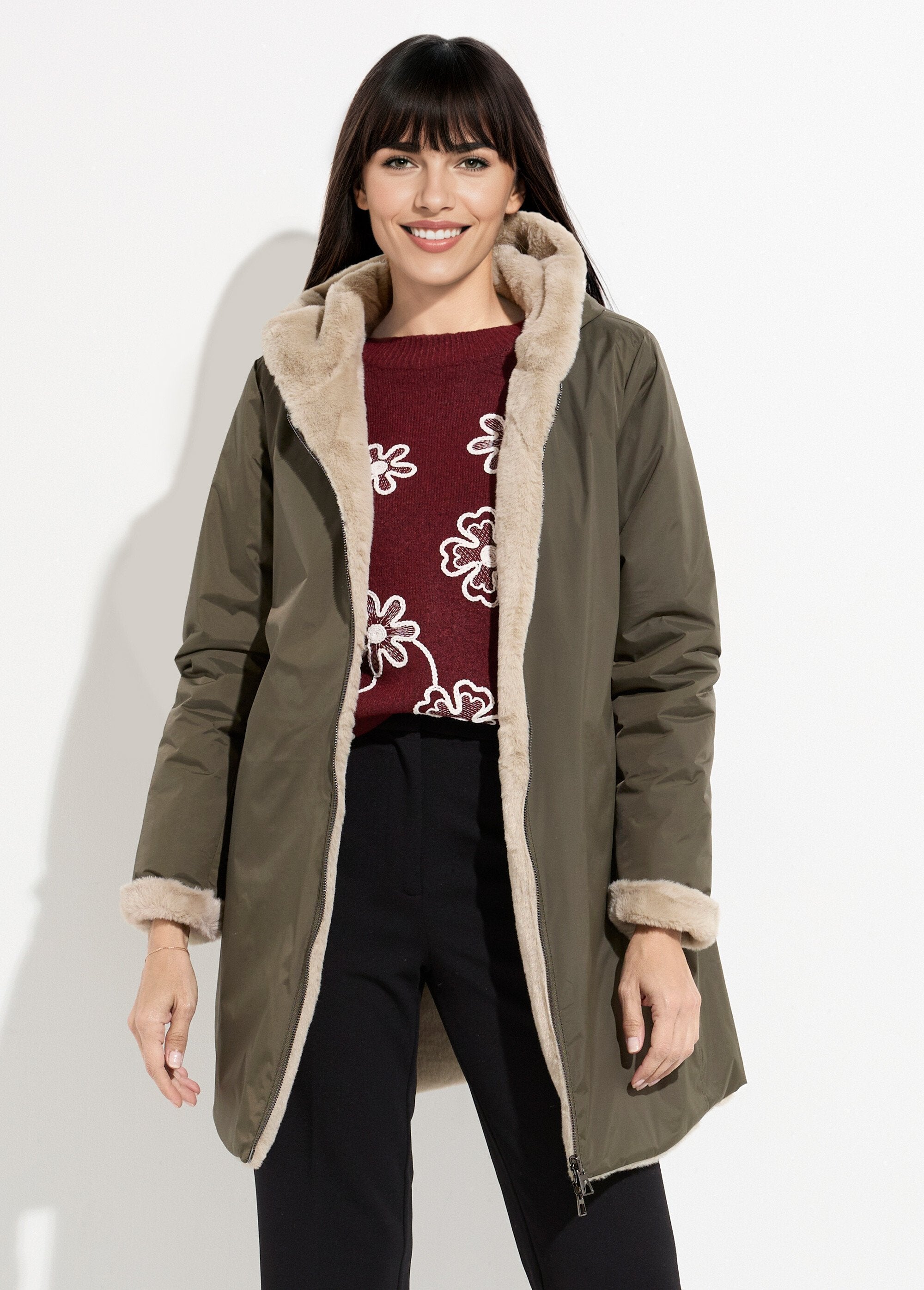 Parka_reversibile_idrorepellente/pelliccia_1_Kaki_et_beige_FA1_slim