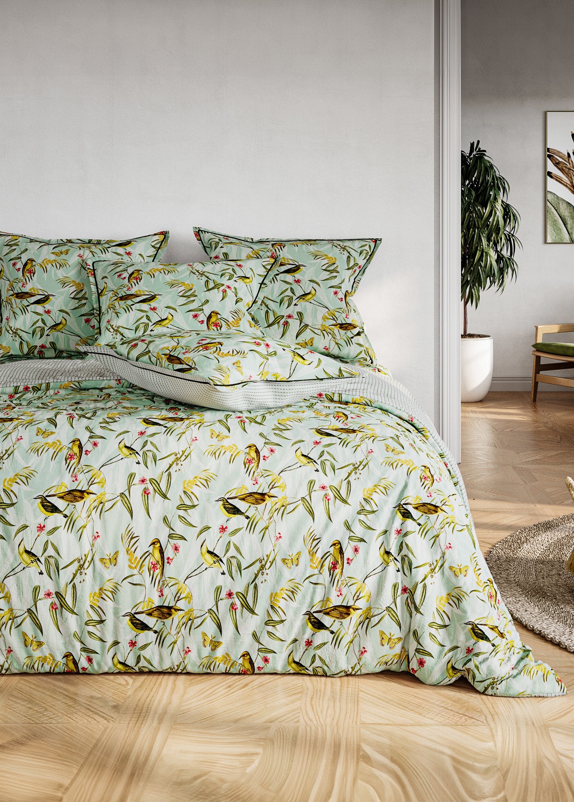 Set_di_biancheria_da_letto_4_pezzi_con_lenzuola_piatte,_uccelli_Vert_FA1_slim
