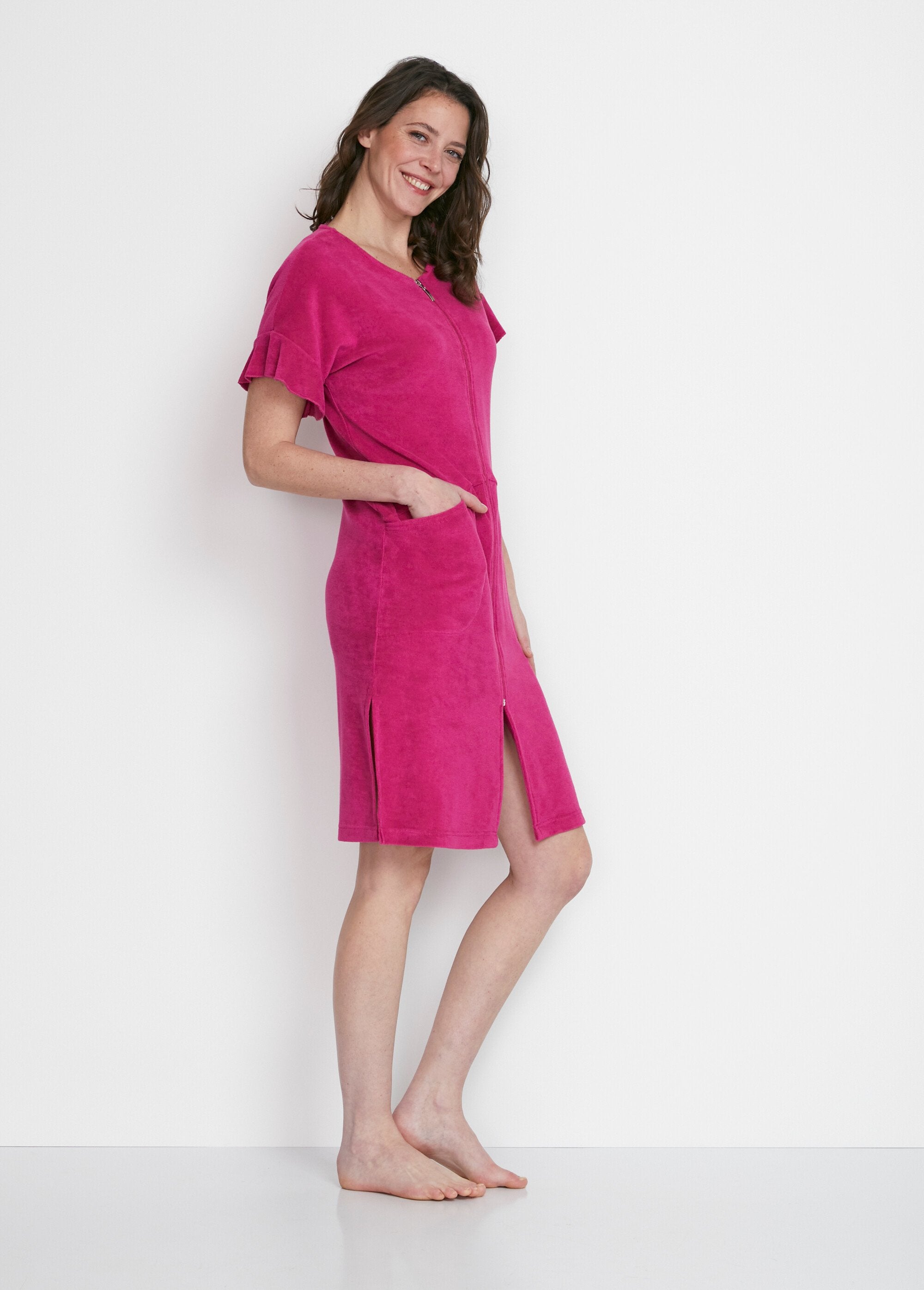 Accappatoio_in_cotone_liscio_con_zip_Fucsia_DR1_slim