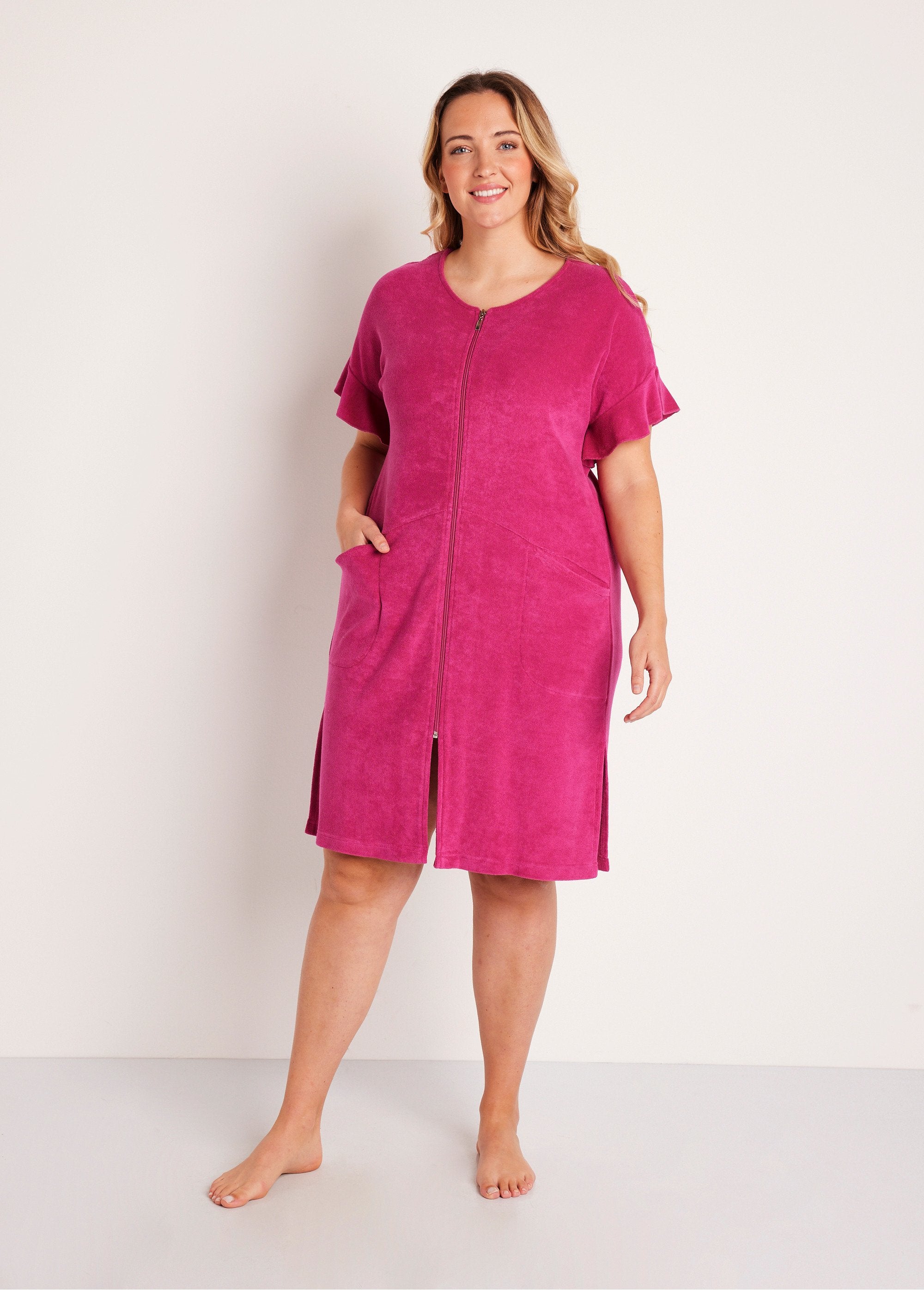 Accappatoio_in_cotone_liscio_con_zip_Fucsia_FA1_curvy