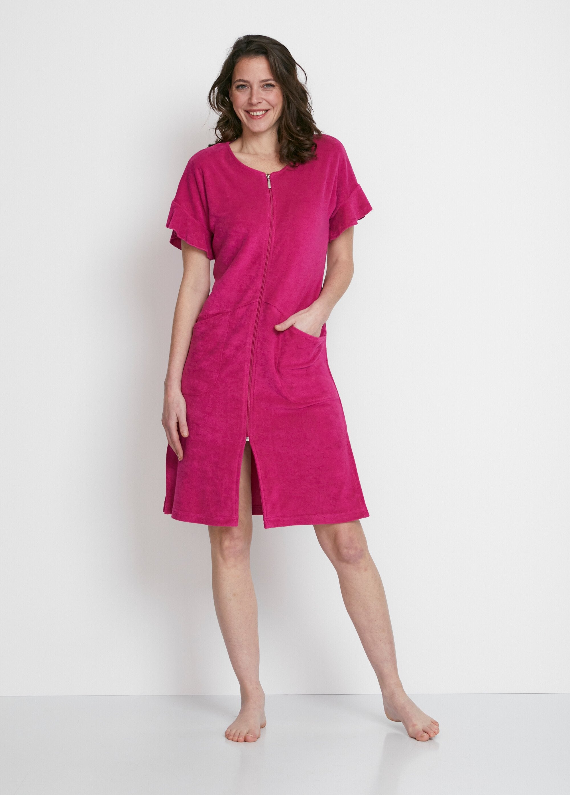 Accappatoio_in_cotone_liscio_con_zip_Fucsia_FA1_slim