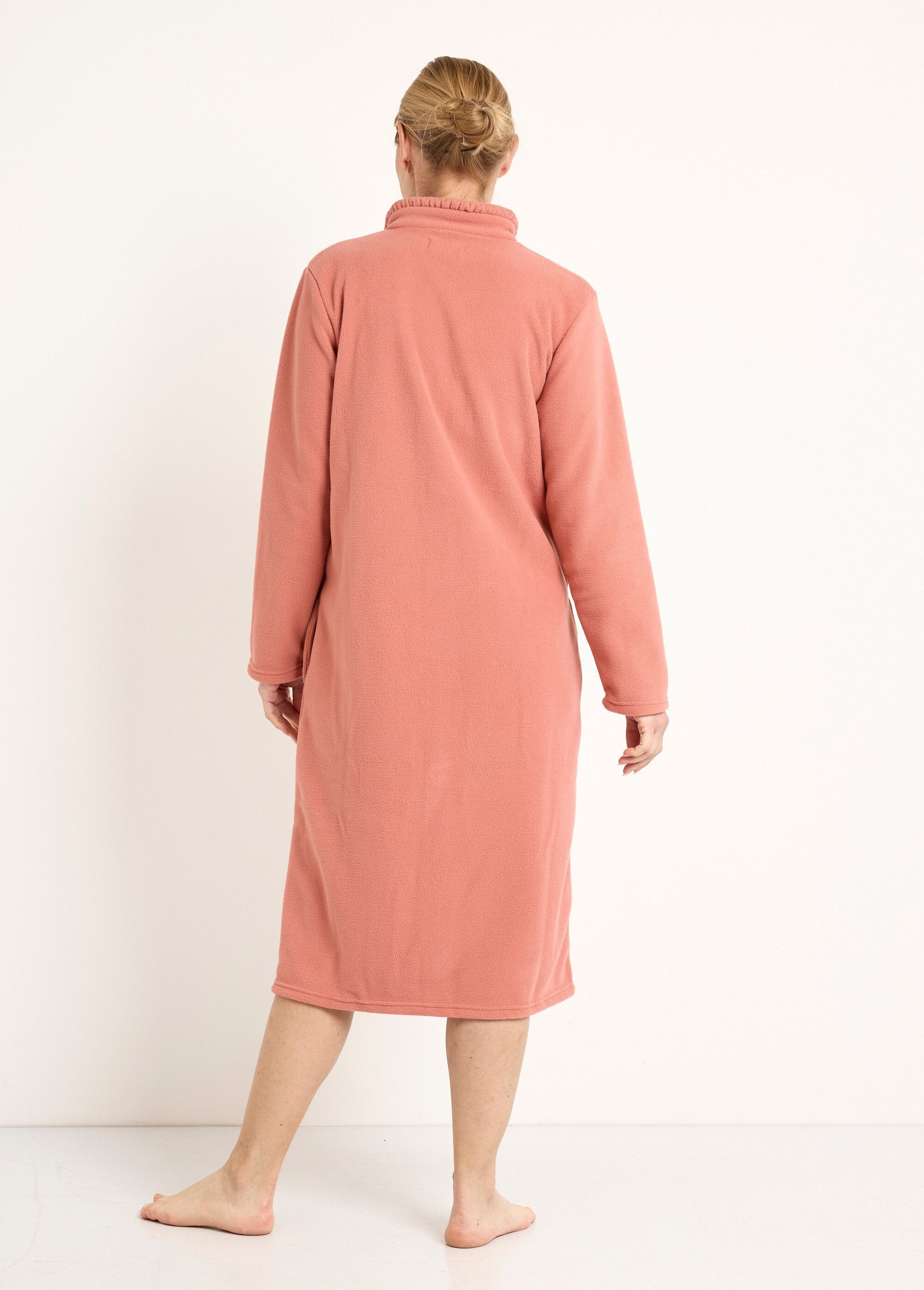 Accappatoio_in_pile_con_collo_abbottonato,_lunghezza_115_cm_Terracotta_DO1_slim