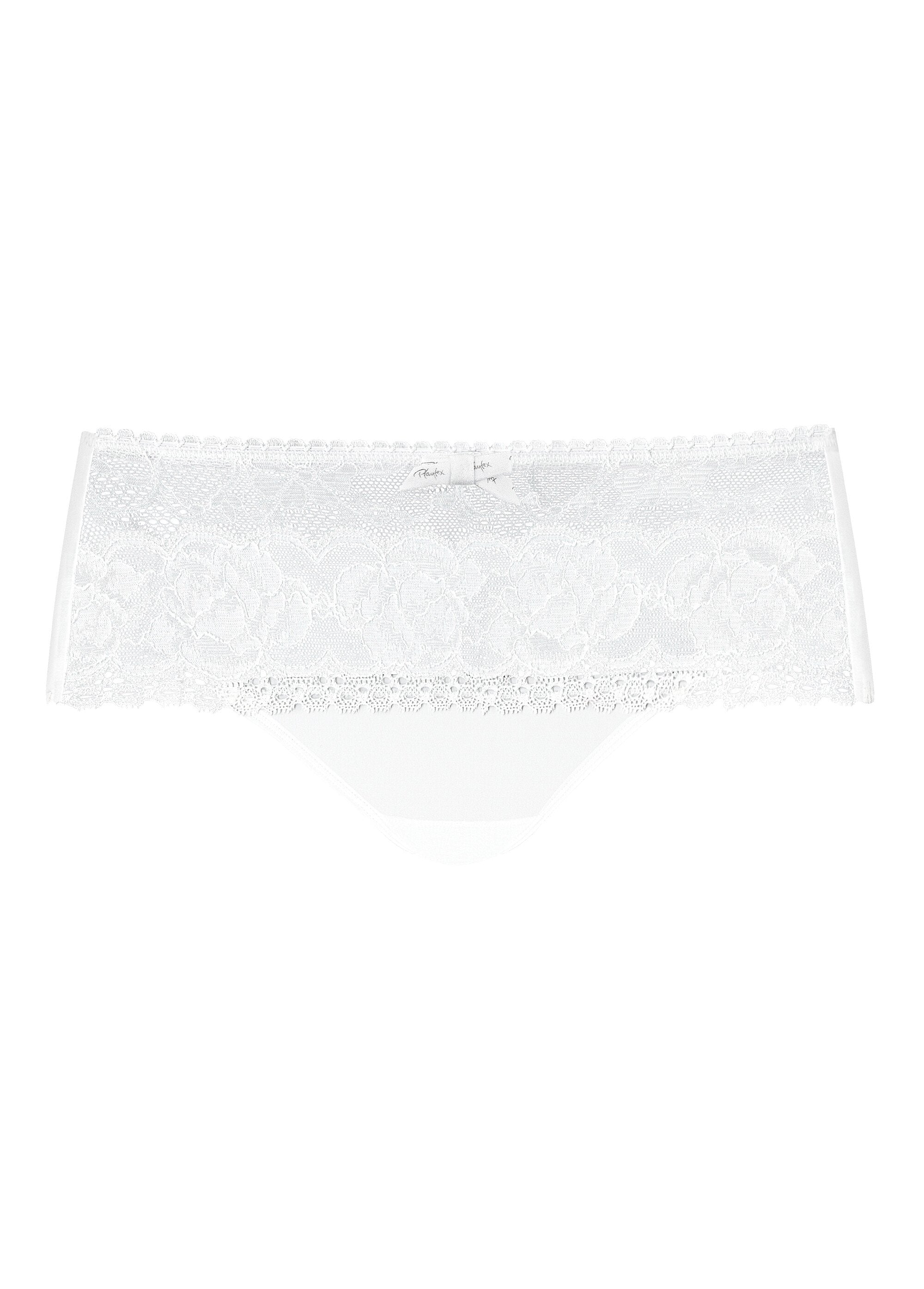 Playtex®_-_Culotte_taille_haute_Flower_Elegance_Blanc_FA1_slim