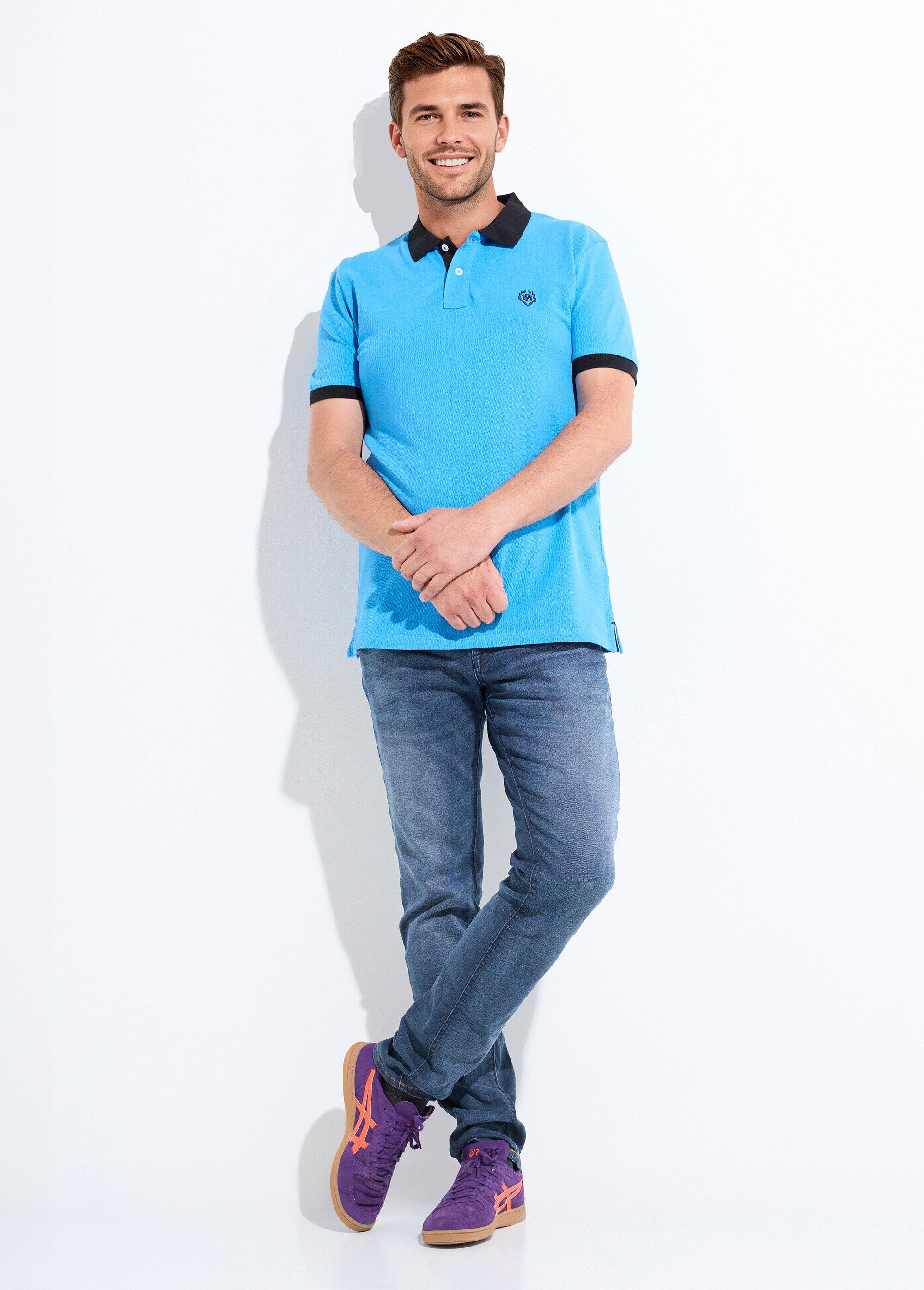Polo_da_uomo_con_collo_e_maniche_a_contrasto_Bleu_SF1_slim