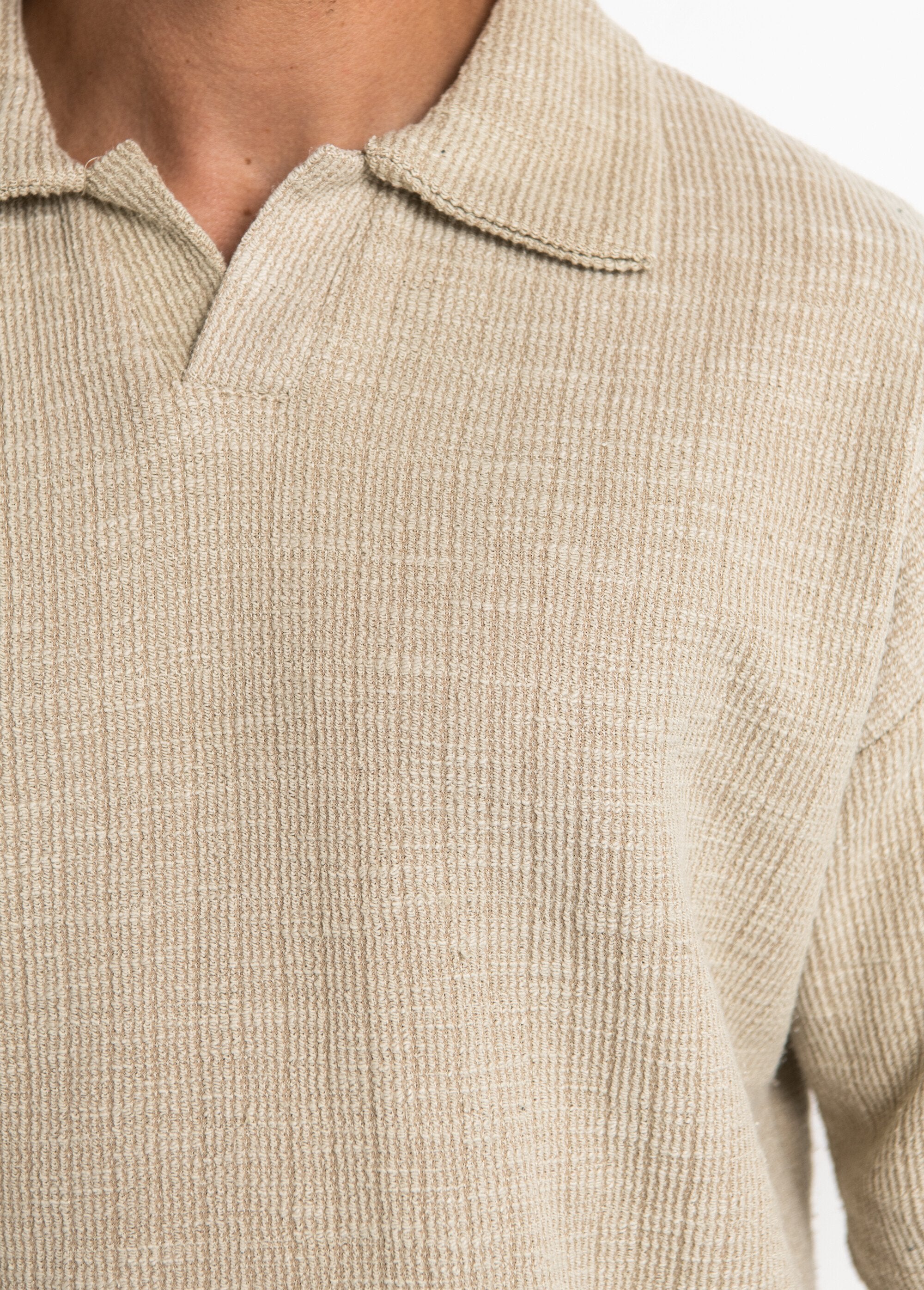 Polo_in_maglia_con_colletto_sartoriale_Beige_DE3_slim