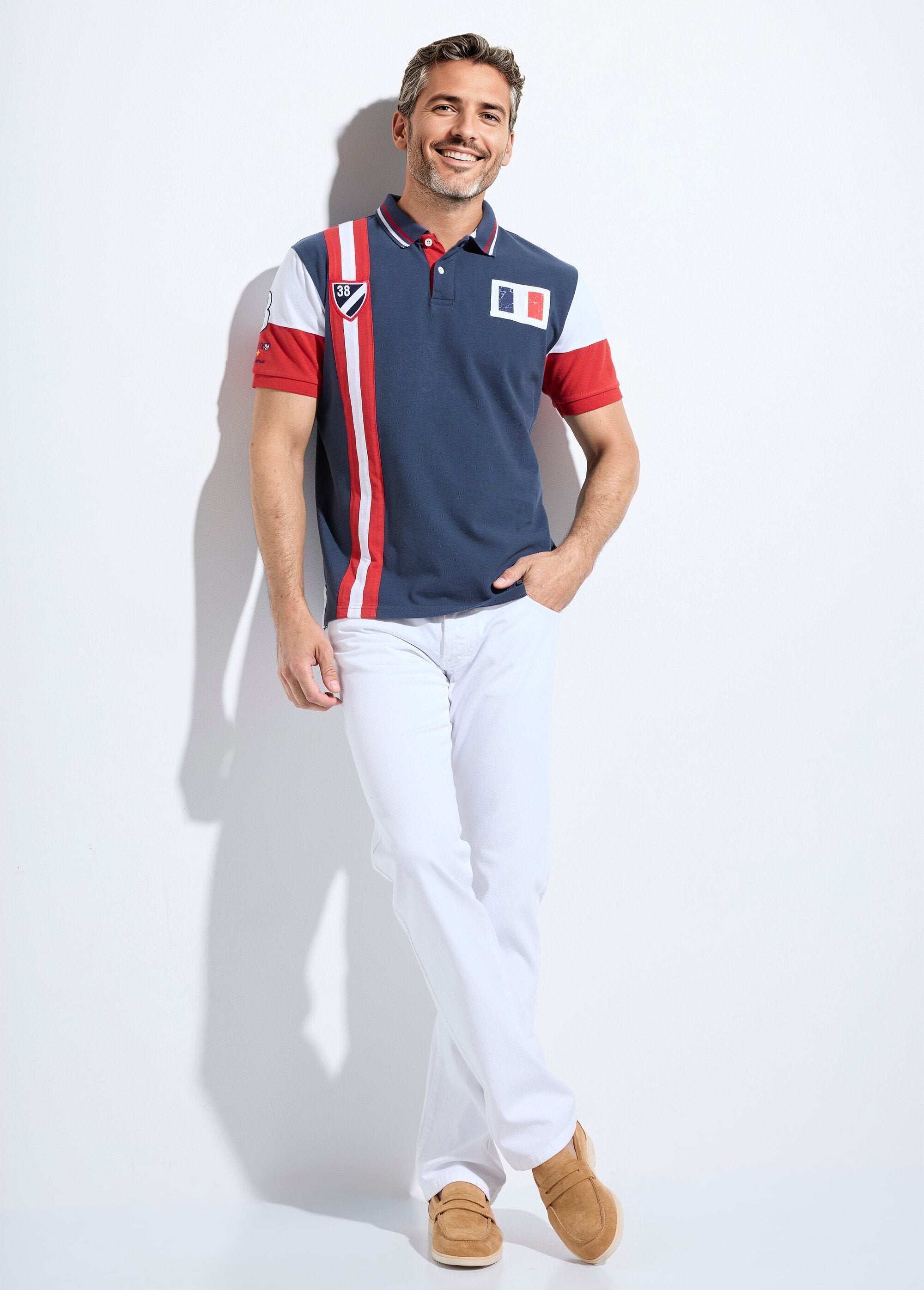 Polo_tricolore_con_dettagli_sportivi_chic_Marine_SF1_slim