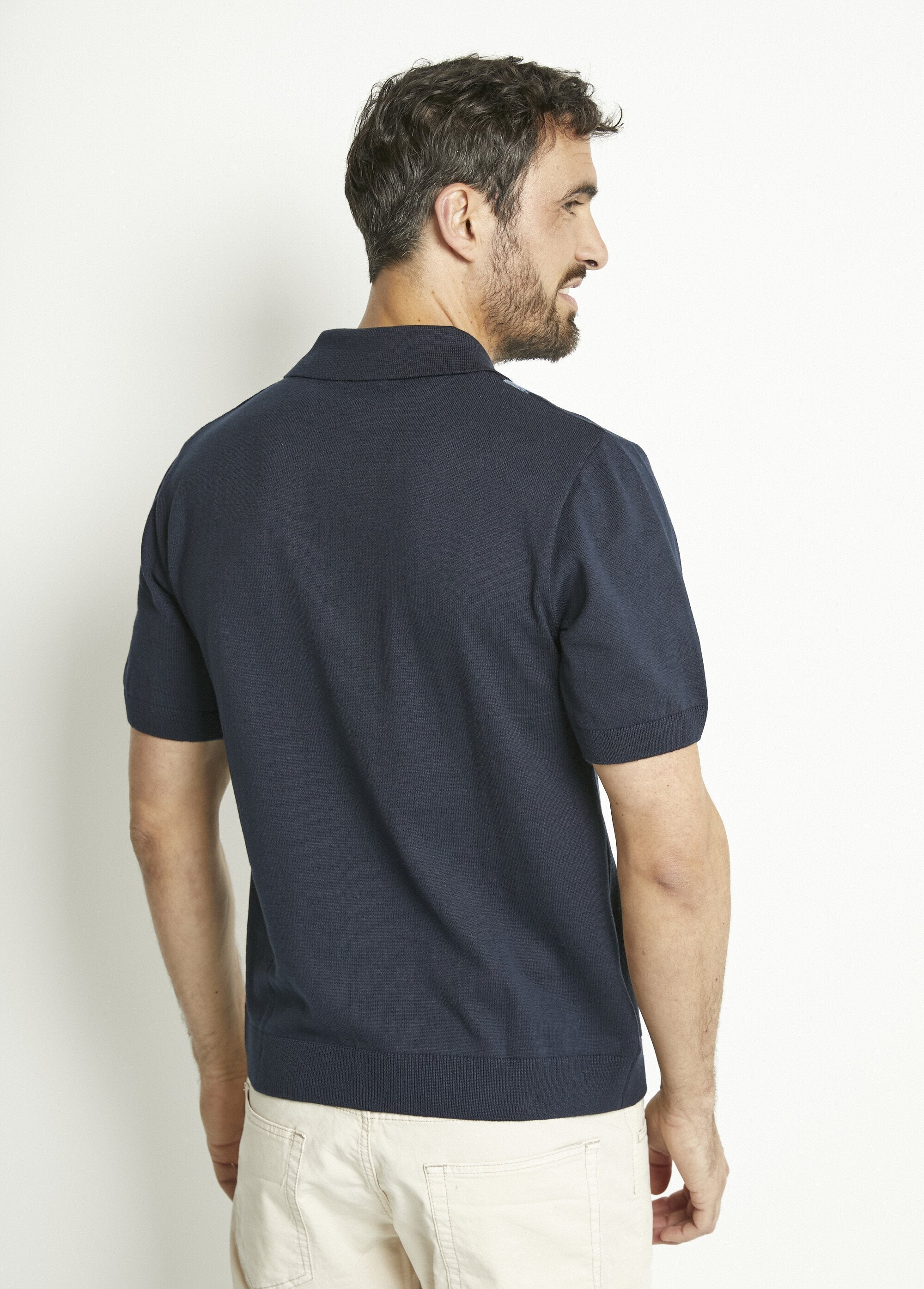 Polo_a_maniche_corte_con_zip_e_strisce_jacquard_Marine_DO1_slim