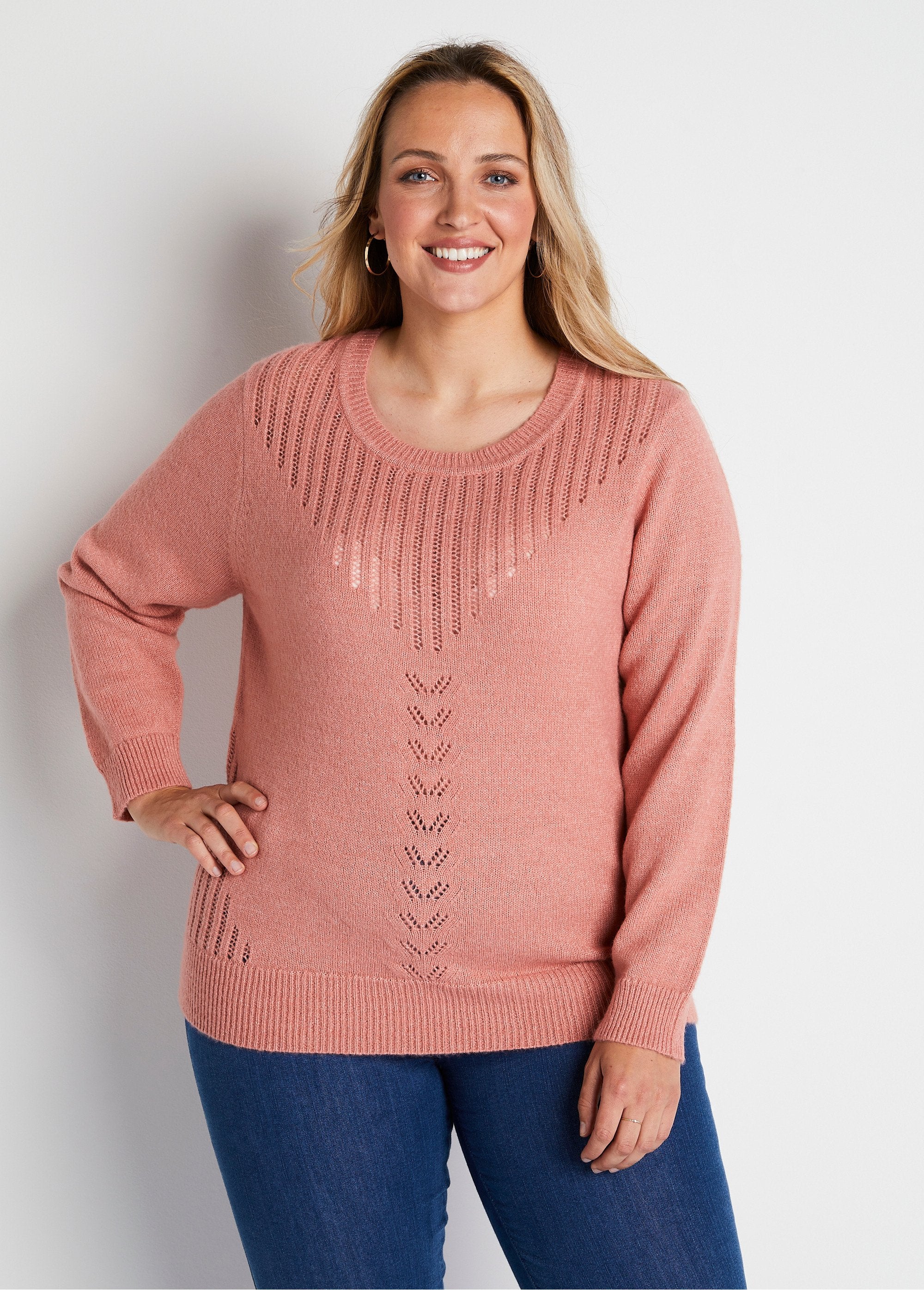 Maglia_traforata_con_fibre_riciclate_e_lana_ROSA_FA1_curvy