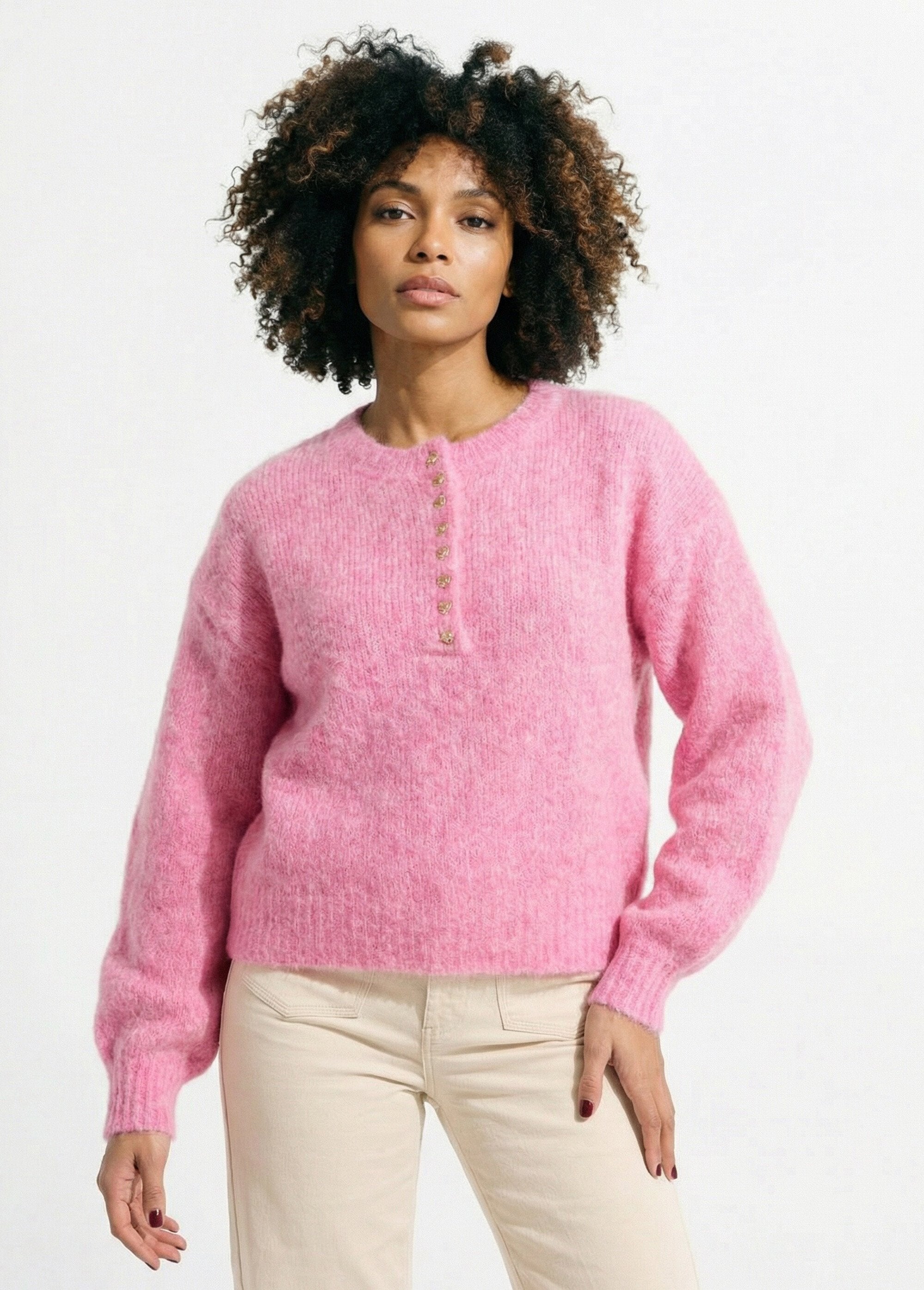 Maglione_con_lana_e_bottoni_in_metallo_Rose_FA1_slim