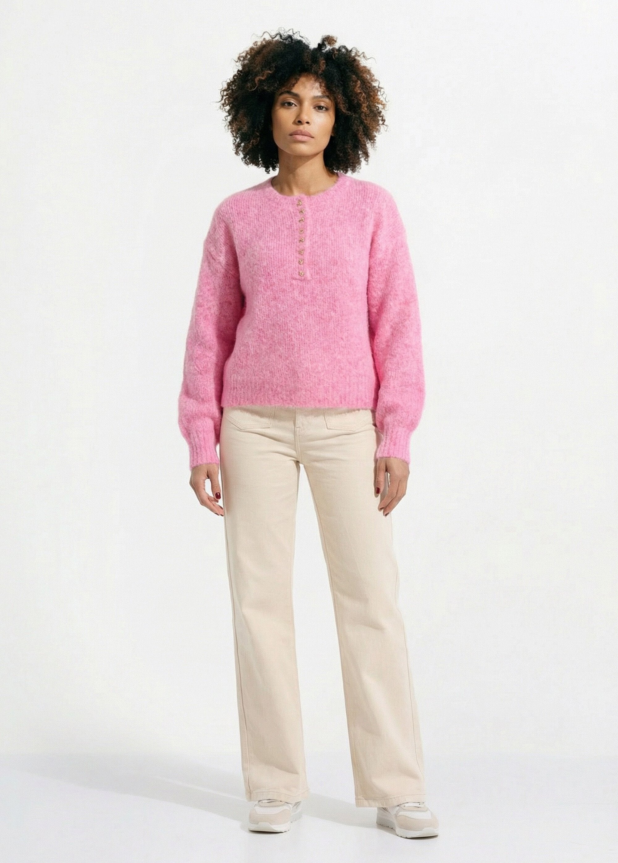 Maglione_con_lana_e_bottoni_in_metallo_Rose_SF1_slim