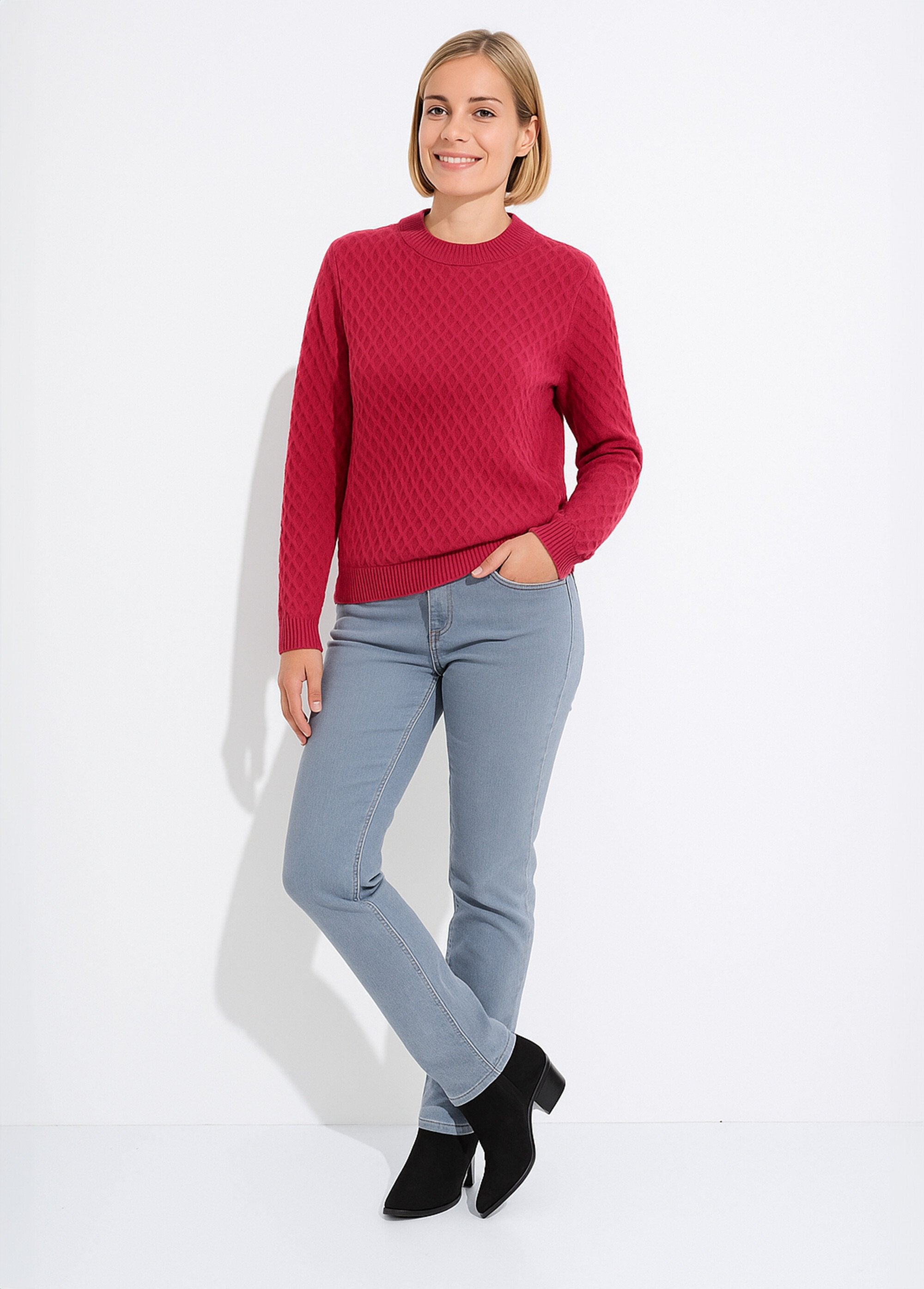 Caldo_maglione_corto,_collo_alto,_maglia_spessa_Fucsia_SF1_slim