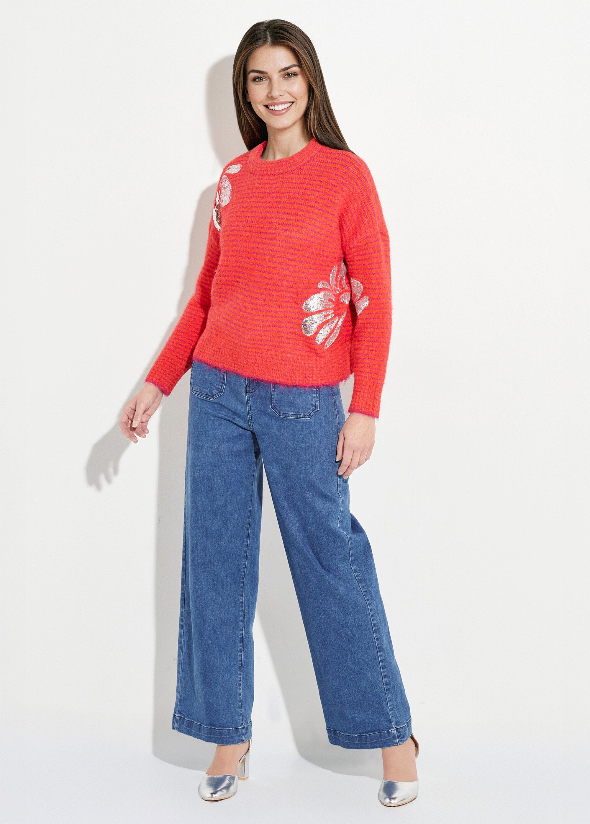 Caldo_maglione_a_righe_in_lana_con_motivi_floreali_Rose_et_orange_SF1_slim