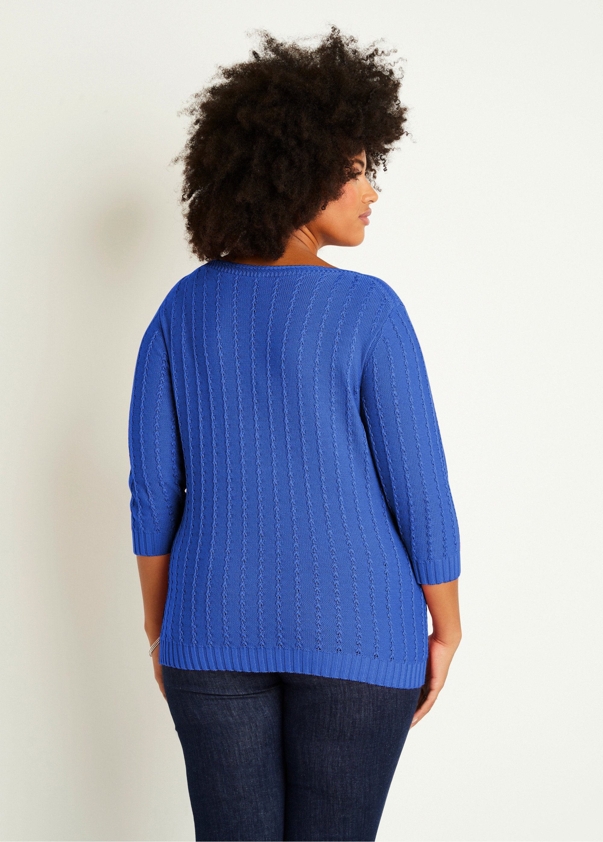 Maglia_con_scollo_a_barca_e_maniche_a_3/4_BLU_DO1_curvy