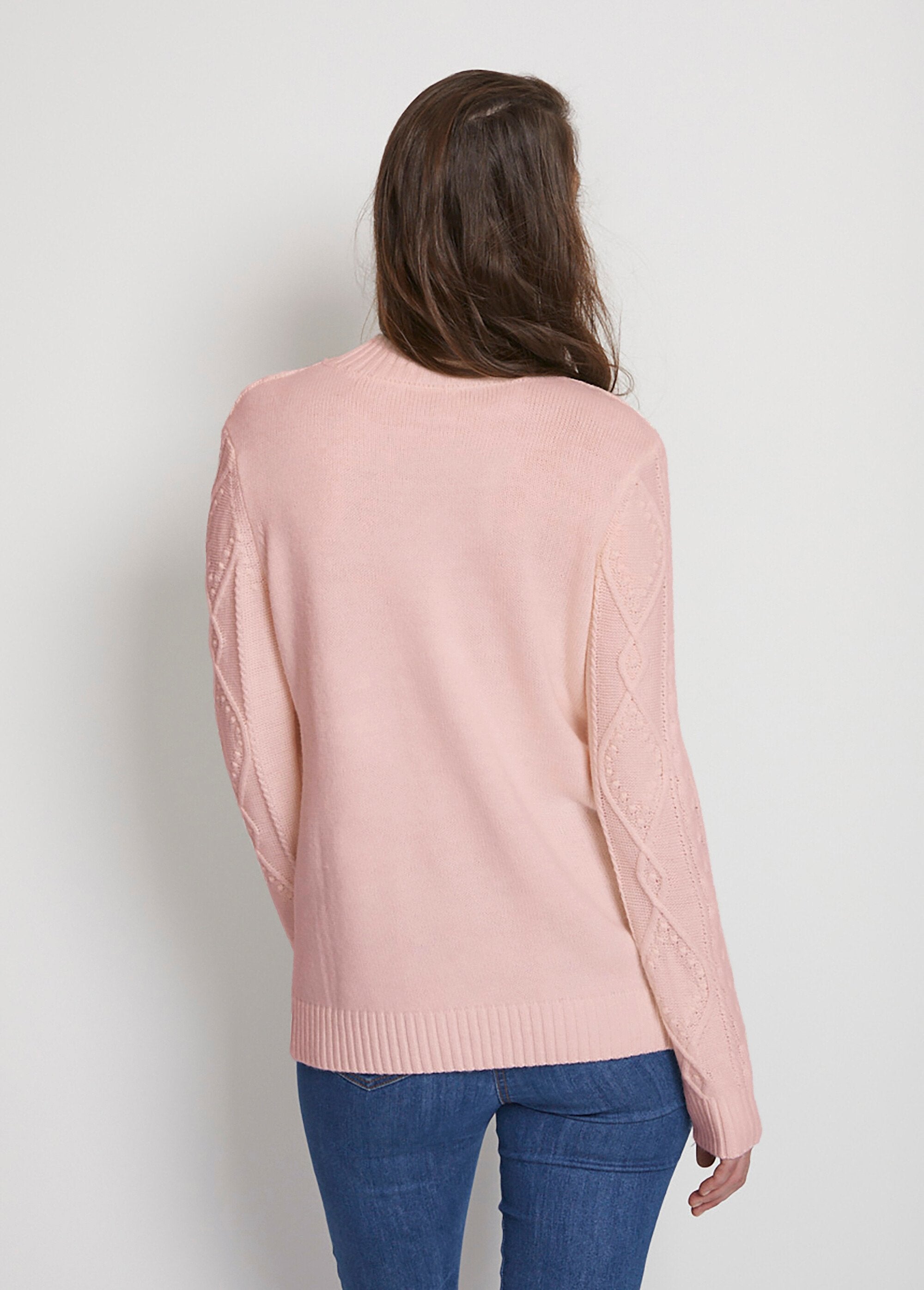 Caldo_maglione_corto_con_collo_alto_lavorato_a_maglia_Rosa_DO1_slim