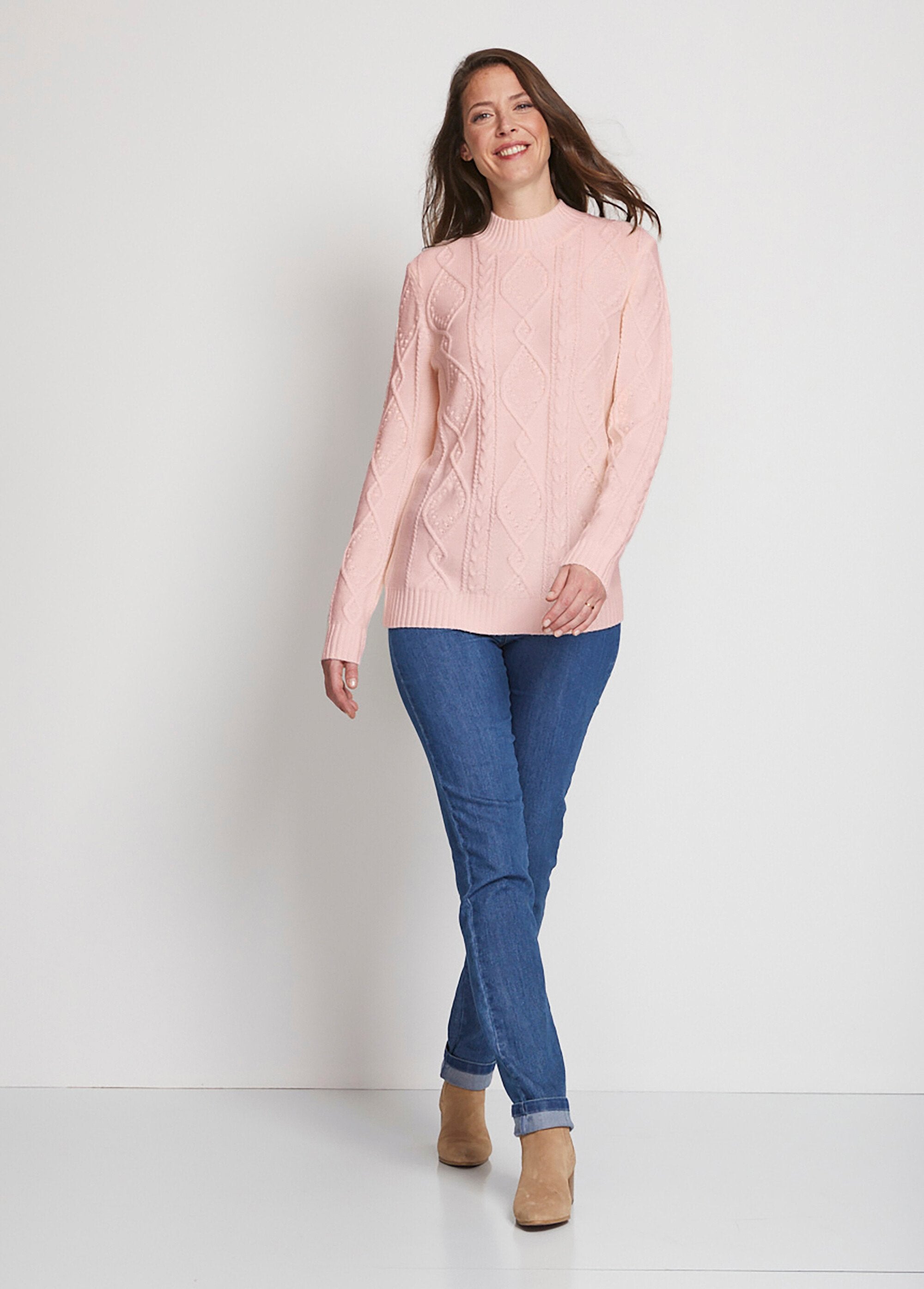 Caldo_maglione_corto_con_collo_alto_lavorato_a_maglia_Rosa_SF1_slim