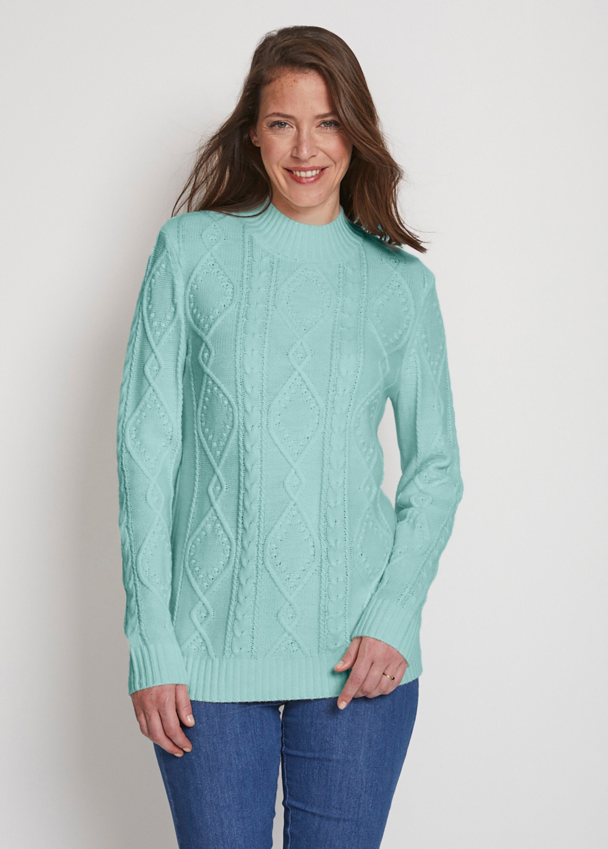 Caldo_maglione_corto_con_collo_alto_lavorato_a_maglia_Verde_FA1_slim