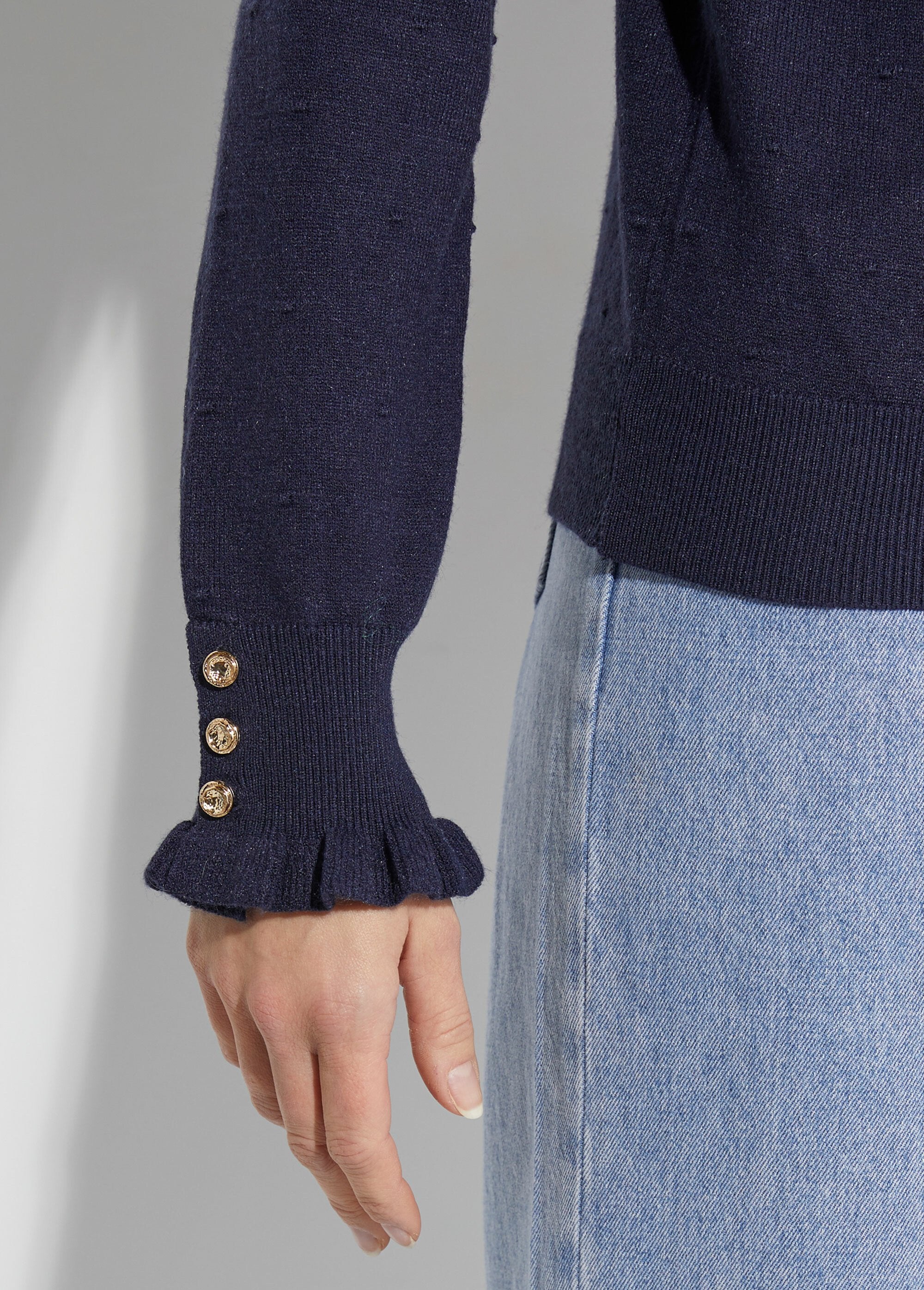 Maglia_plissettata_con_collo_alto_Marine_DE2_slim