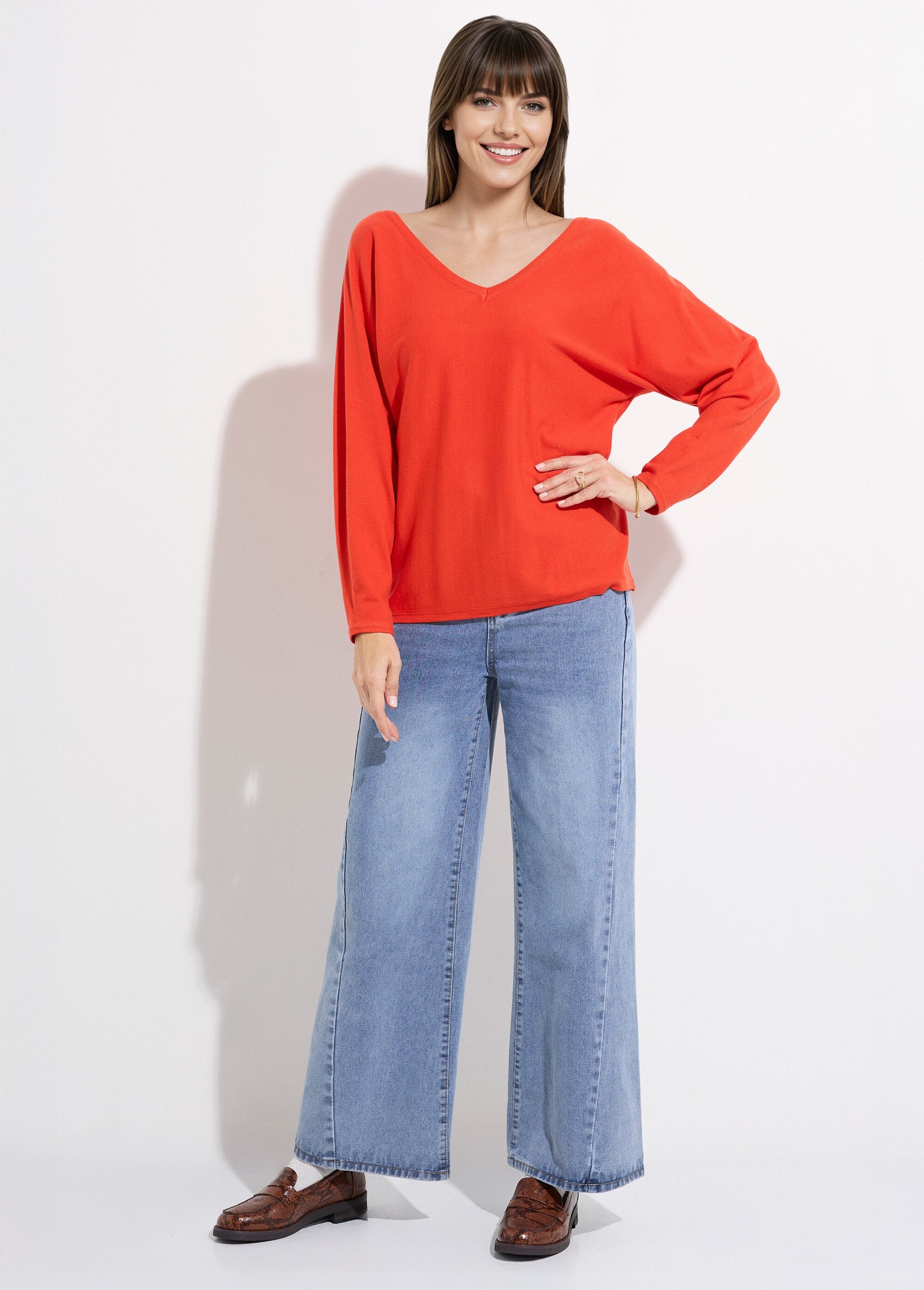 Maglia_con_scollo_a_V,_maglia_fine,_eco-responsabile_Rouge_SF1_slim