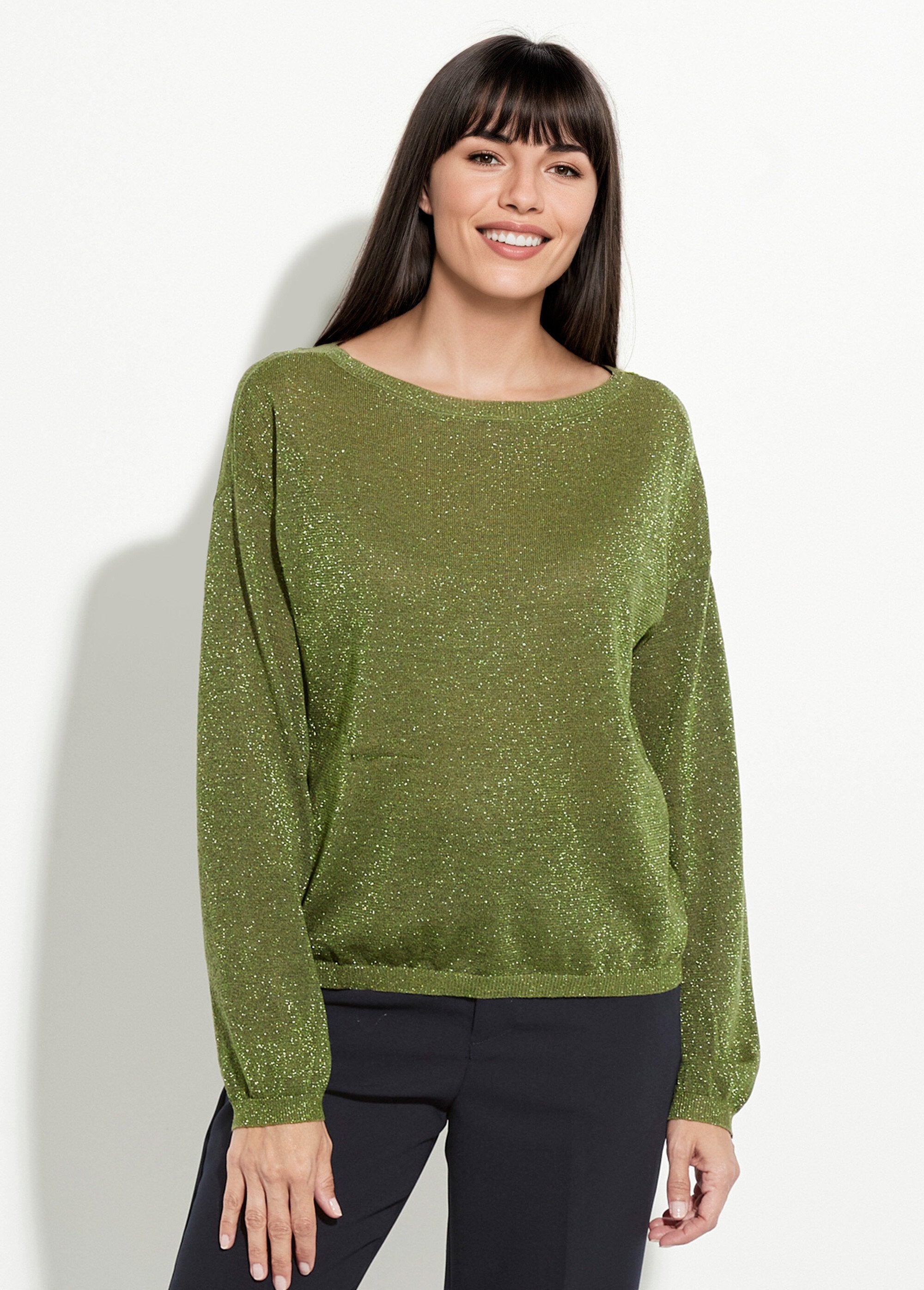 Maglione_corto_in_maglia_metallica_fine_Olive_FA1_slim