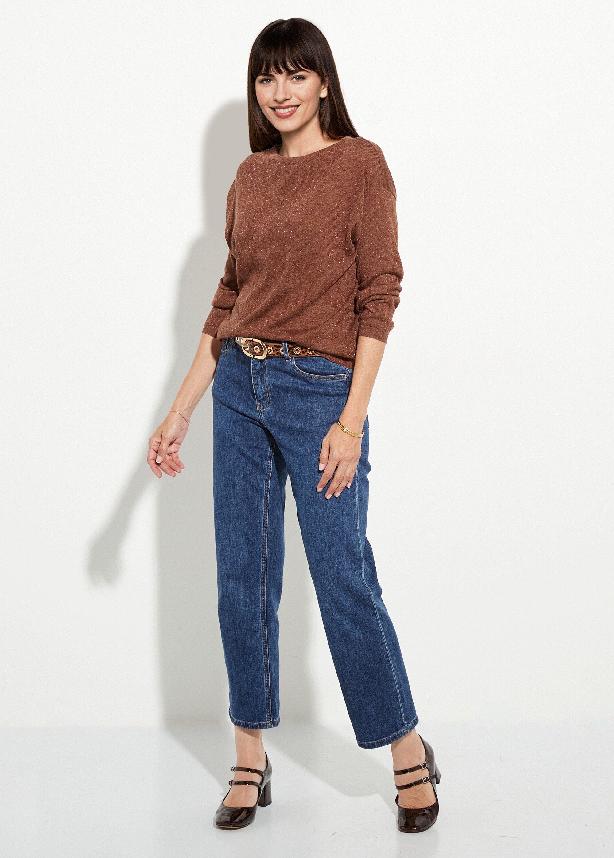 Maglione_corto_in_maglia_metallica_fine_Marron_SF1_slim